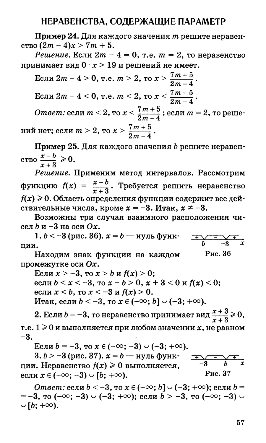 Неравенства, содержащие параметр