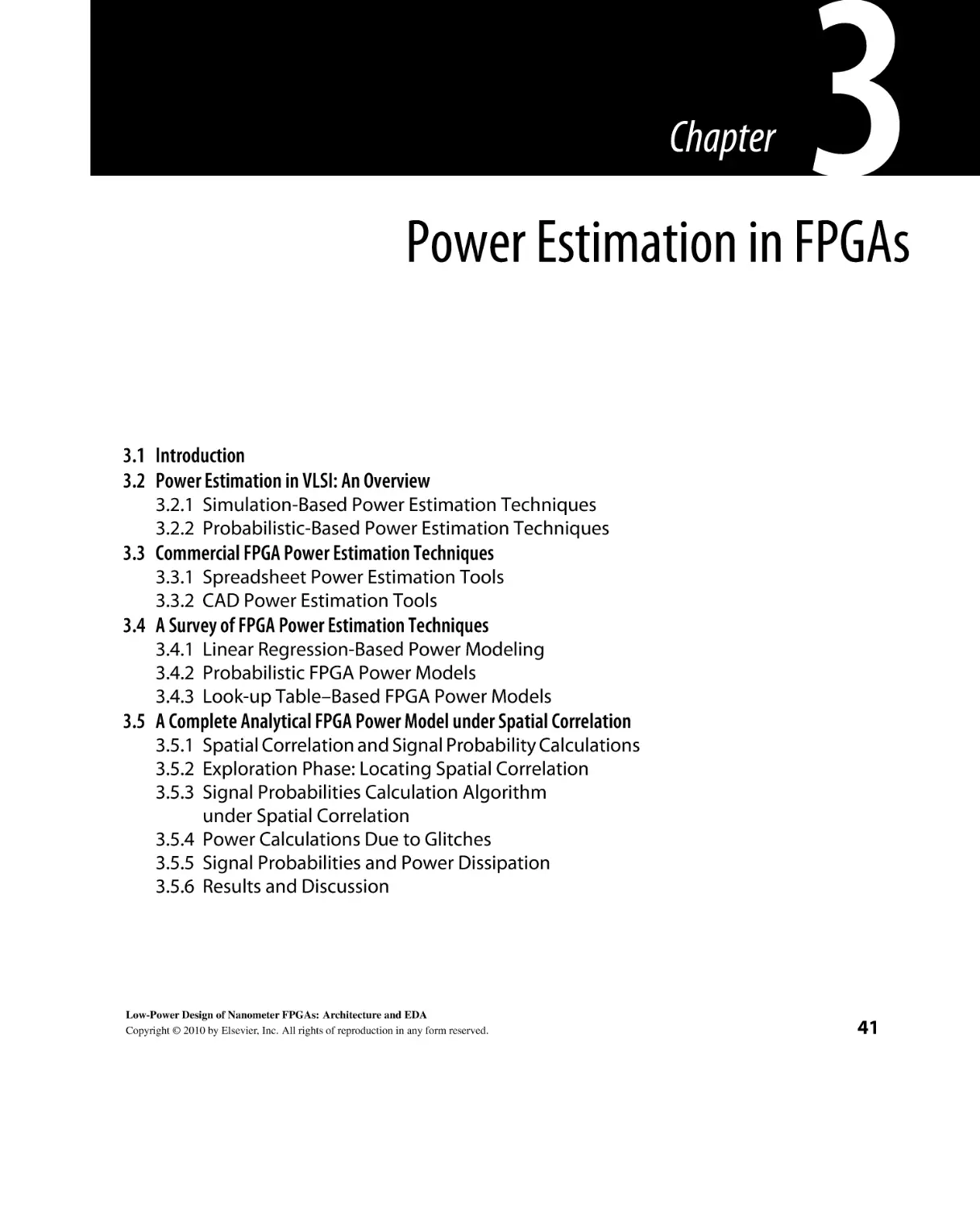 3 Power Estimation in FPGAs
