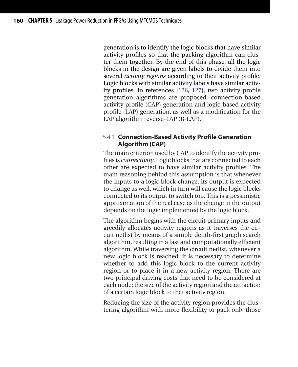 Connection-Based Activity Profile GenerationAlgorithm (CAP)