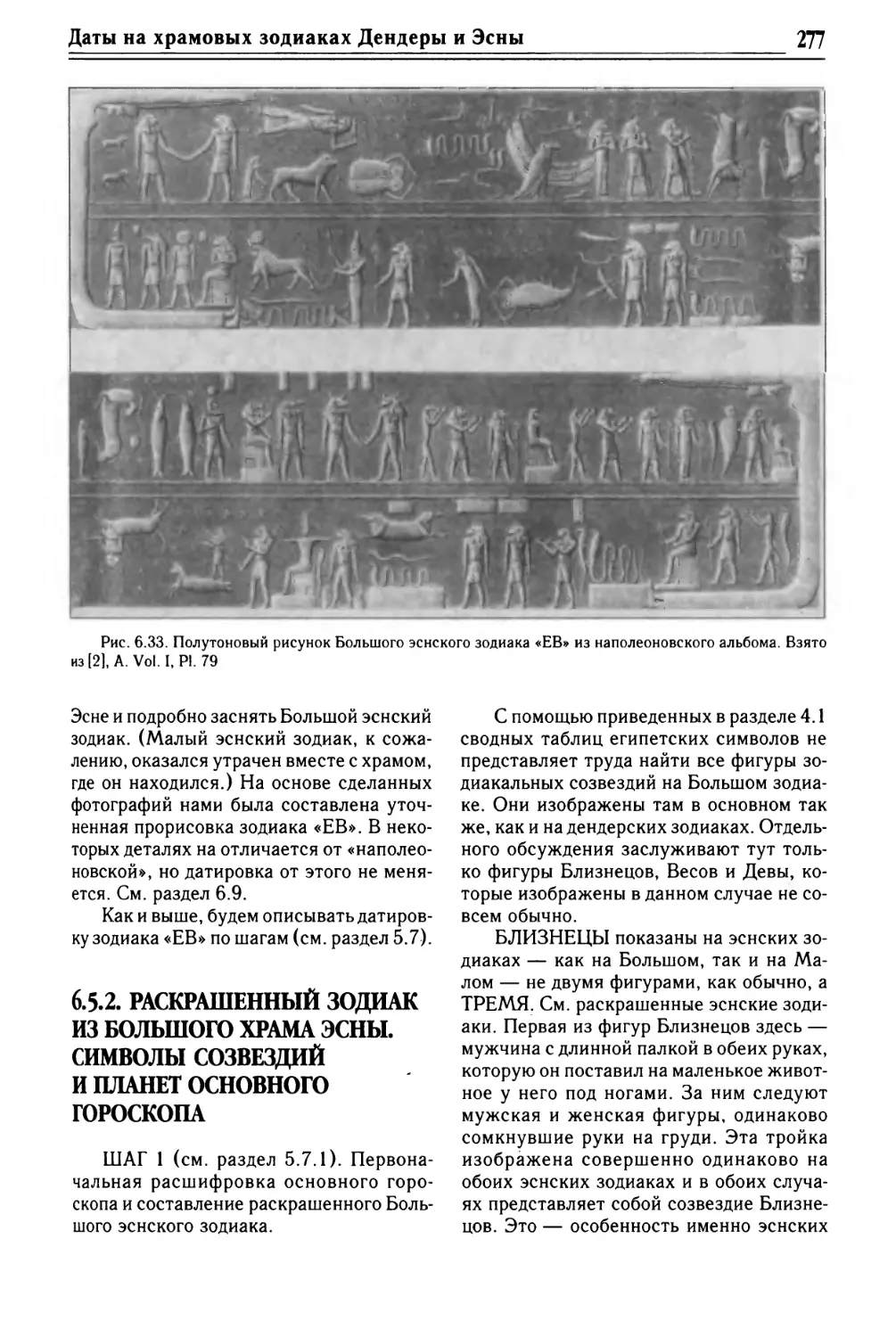 6.5.2. Раскрашенный зодиак из большого храма Эсны. Символы созвездий и планет основного гороскопа