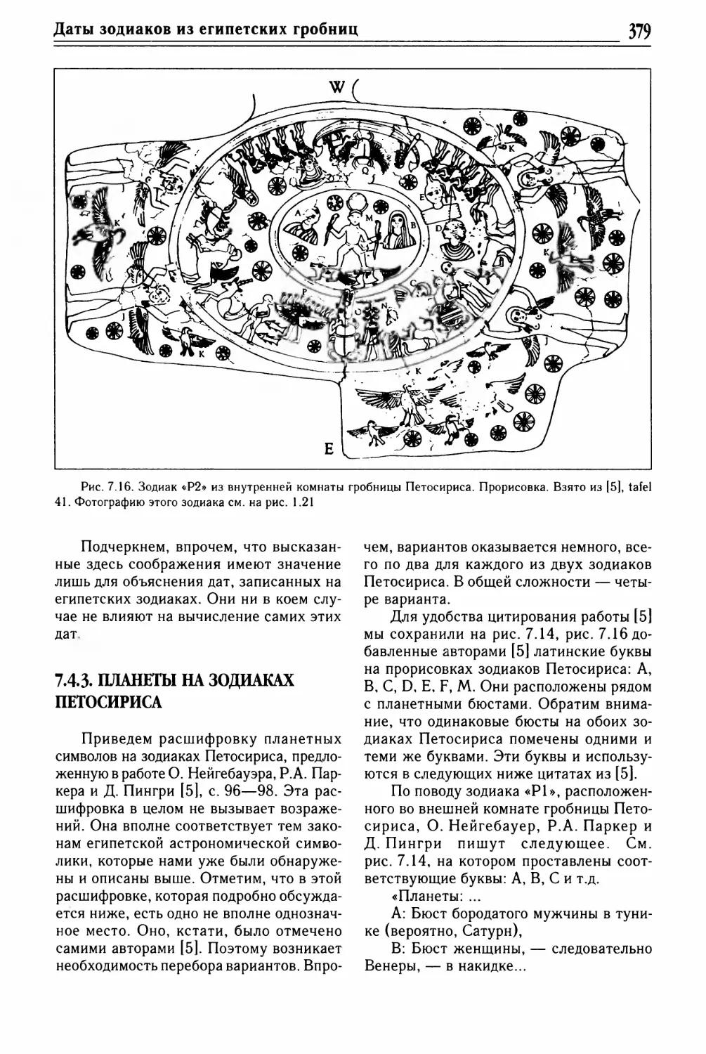 7.4.3. Планеты на зодиаках Петосириса