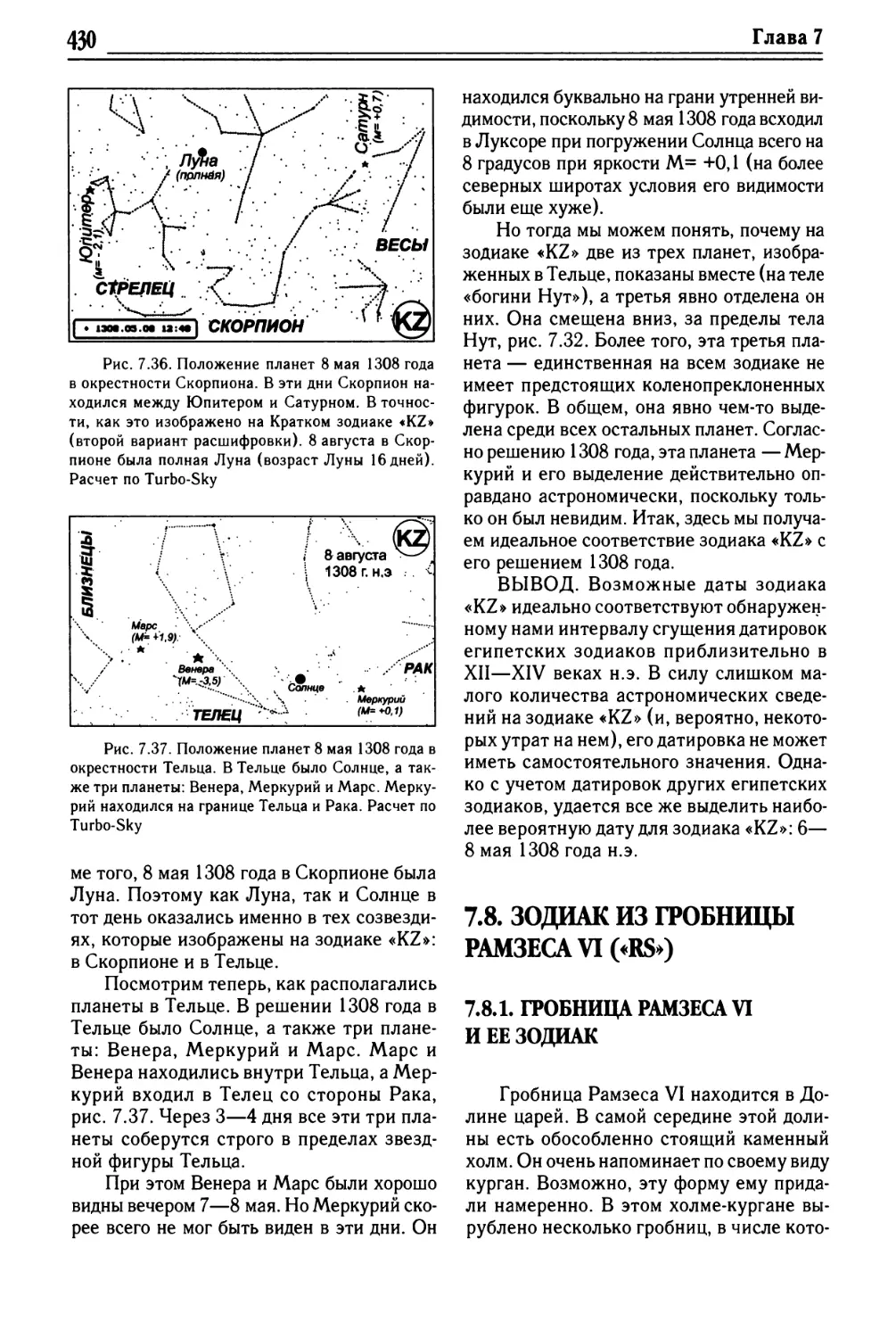 7.8.1. Гробница Рамзеса VI и ее зодиак