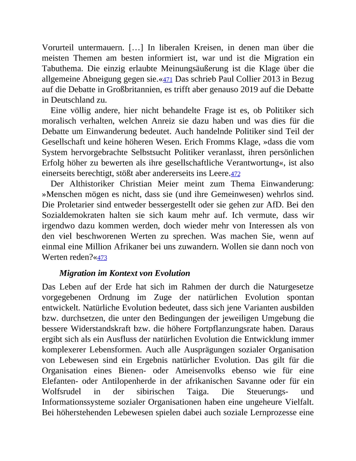 Migration im Kontext von Evolution