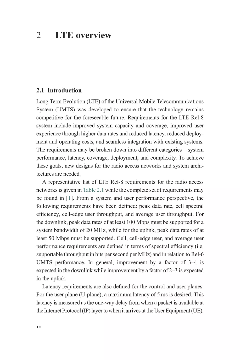 2 LTE overview
2.1 Introduction