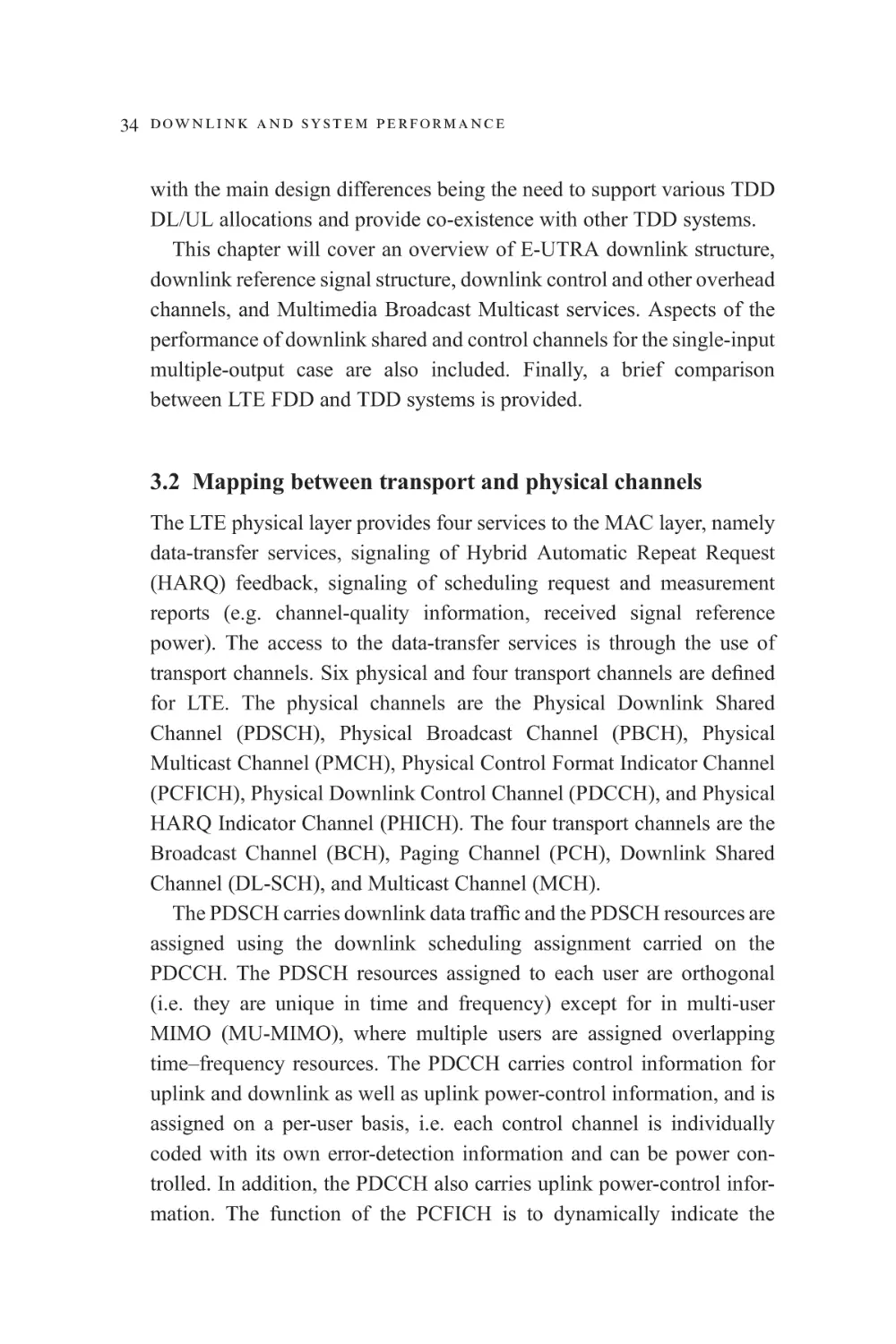 3.2 Mapping between transport and physical channels