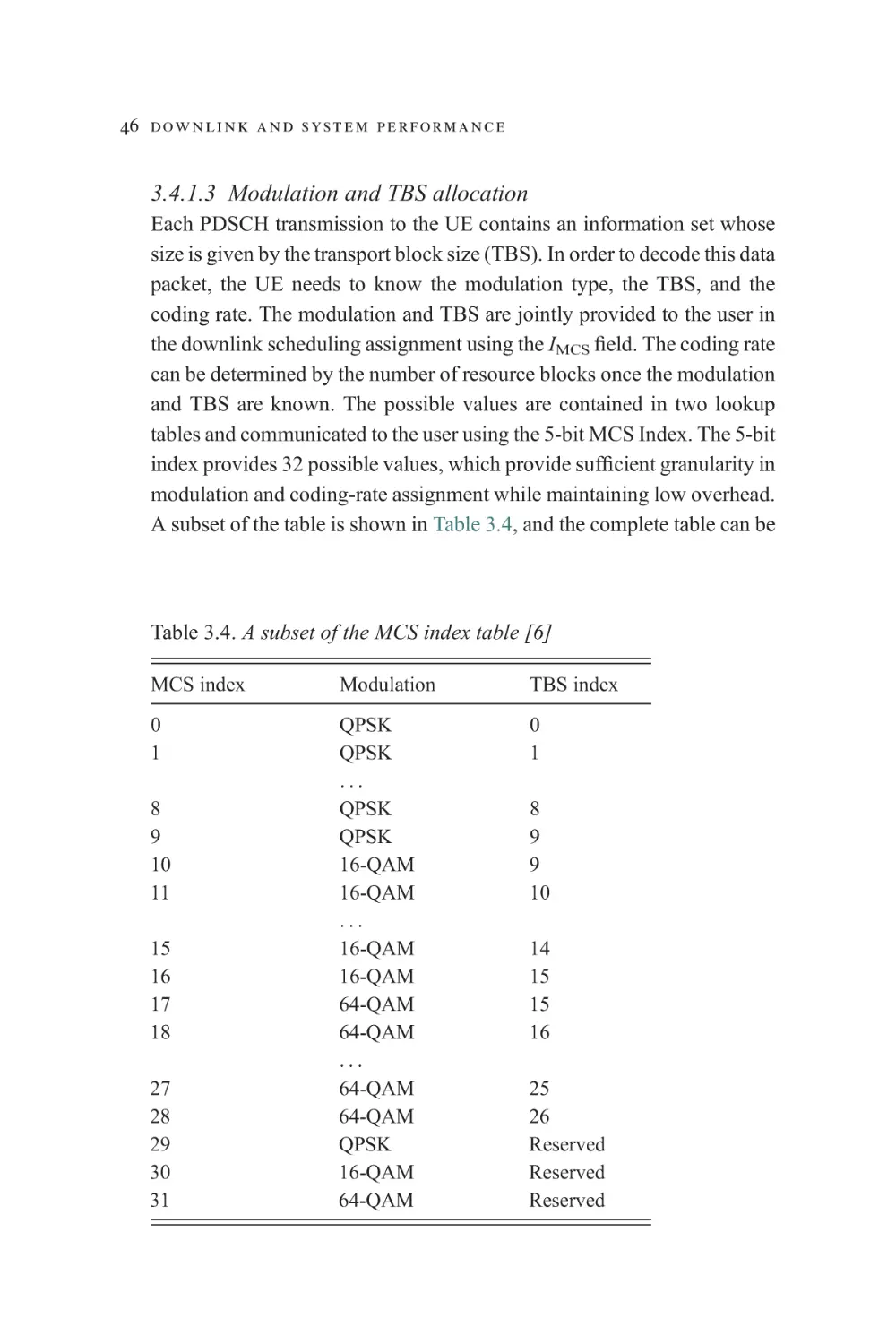 3.4.1.3 Modulation and TBS allocation