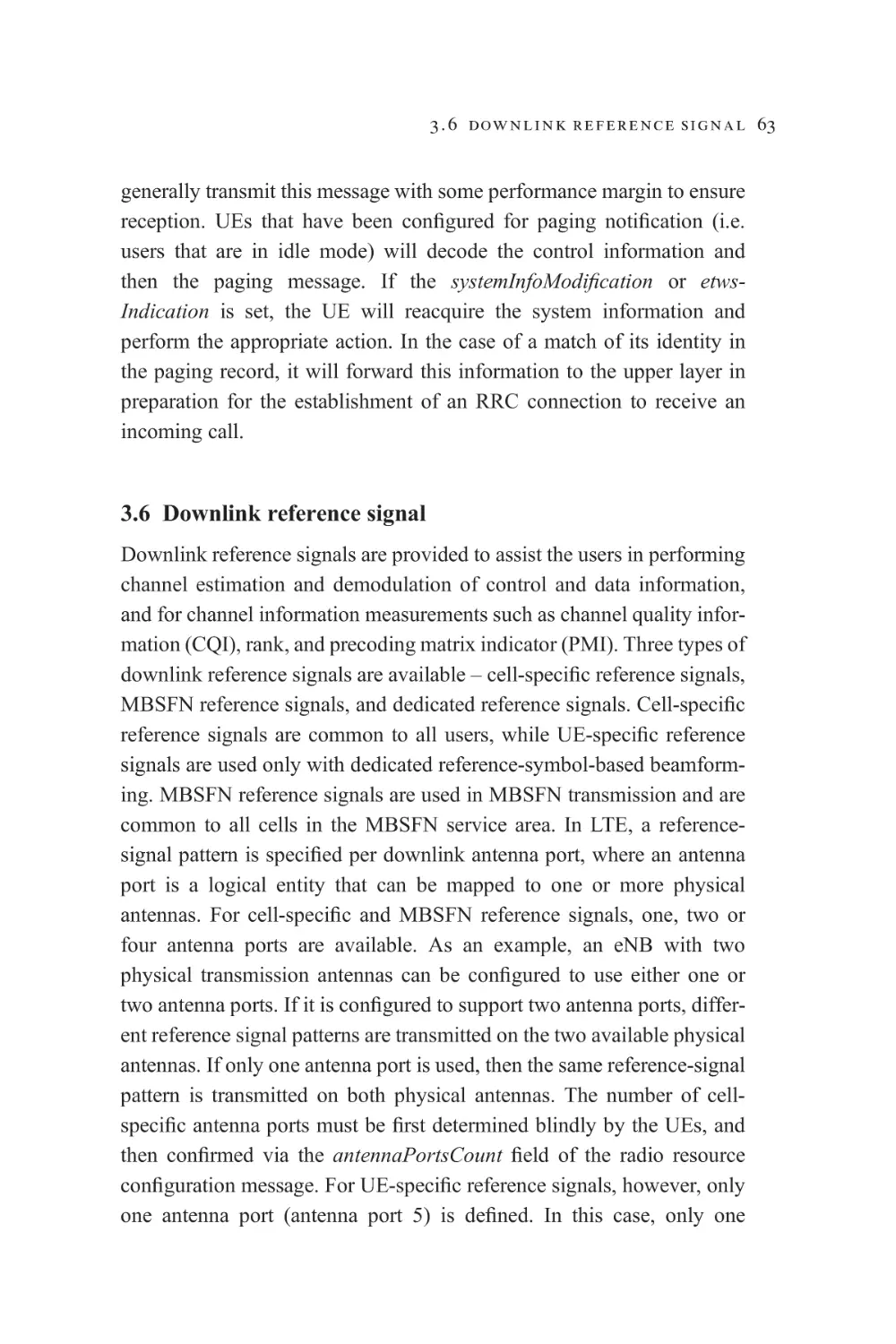 3.6 Downlink reference signal