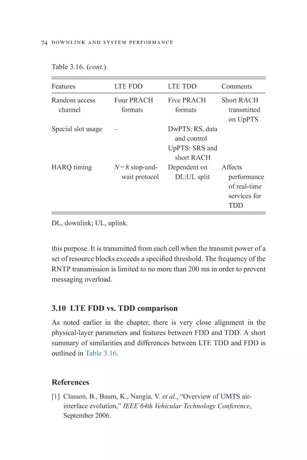 3.10 LTE FDD vs. TDD comparison
References