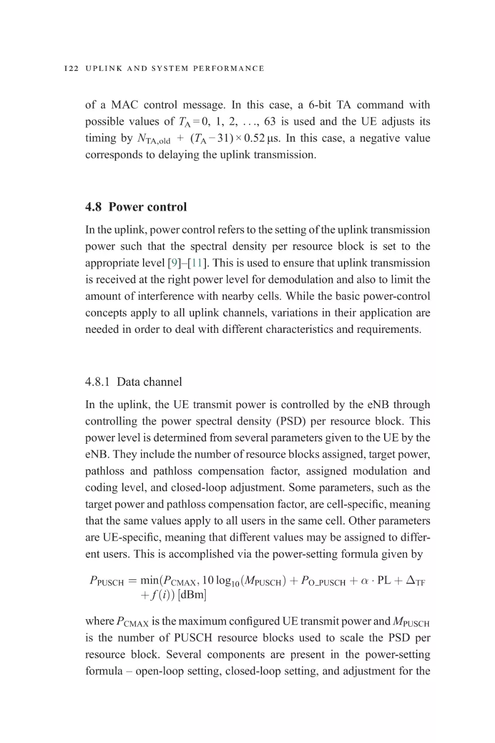 4.8 Power control
4.8.1 Data channel