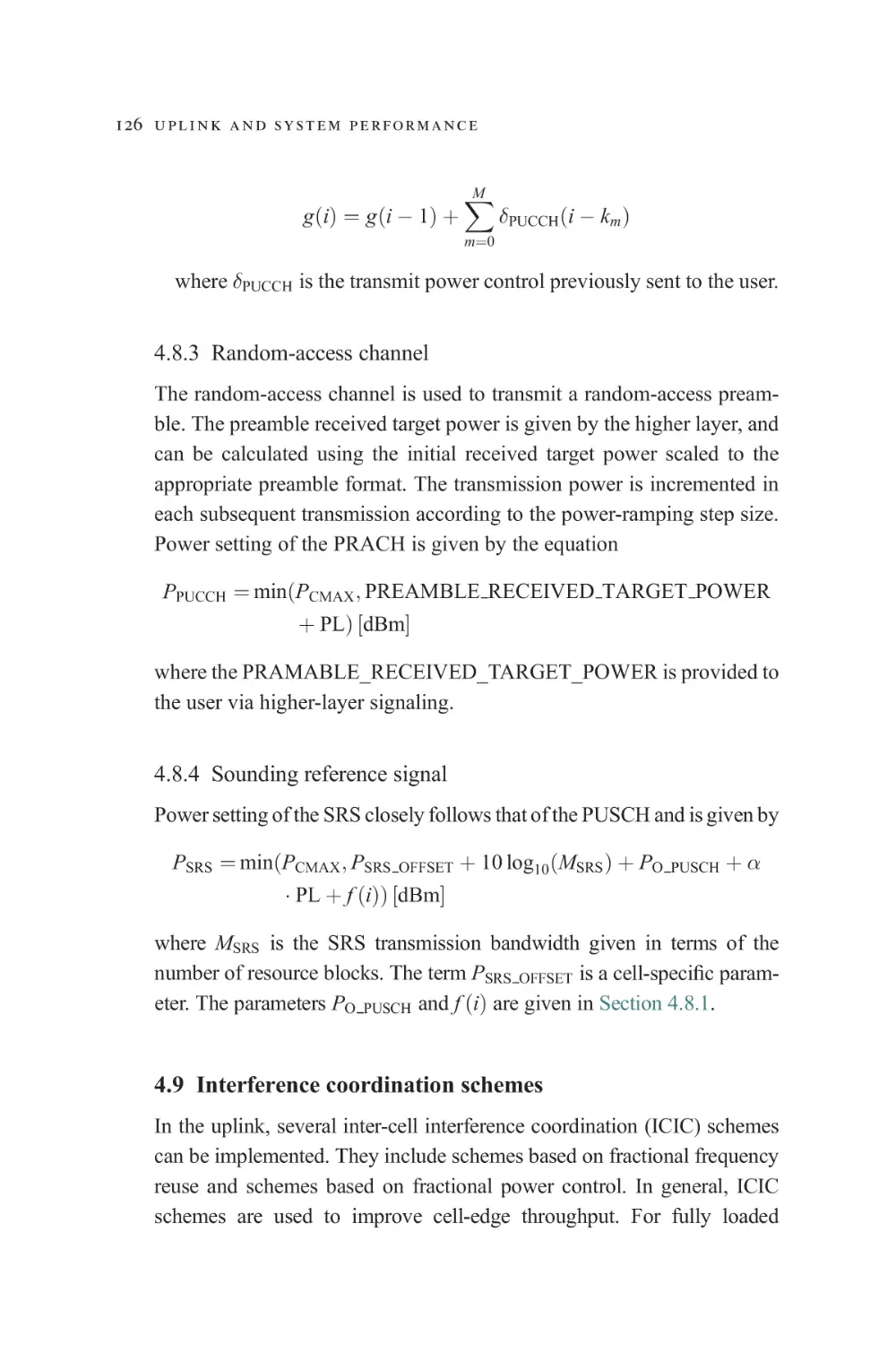 4.8.3 Random-access channel
4.8.4 Sounding reference signal
4.9 Interference coordination schemes