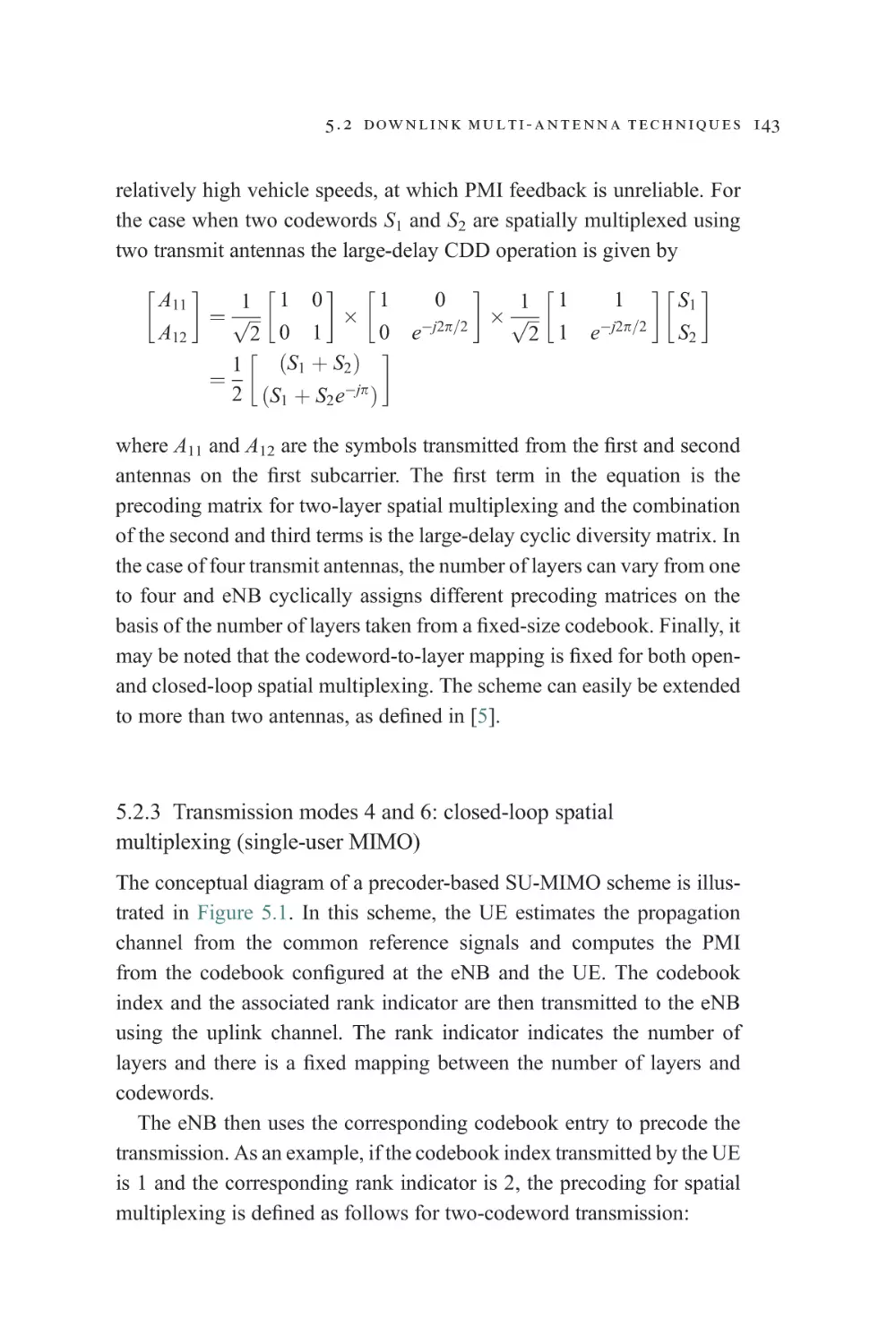 5.2.3 Transmission modes 4 and 6