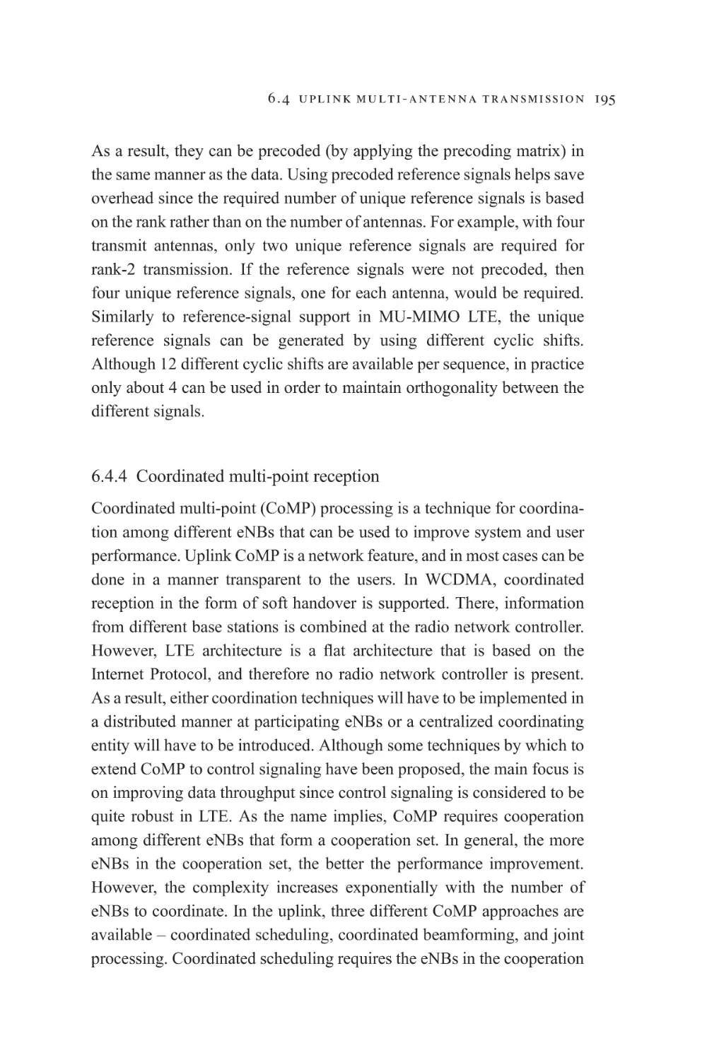 6.4.4 Coordinated multi-point reception