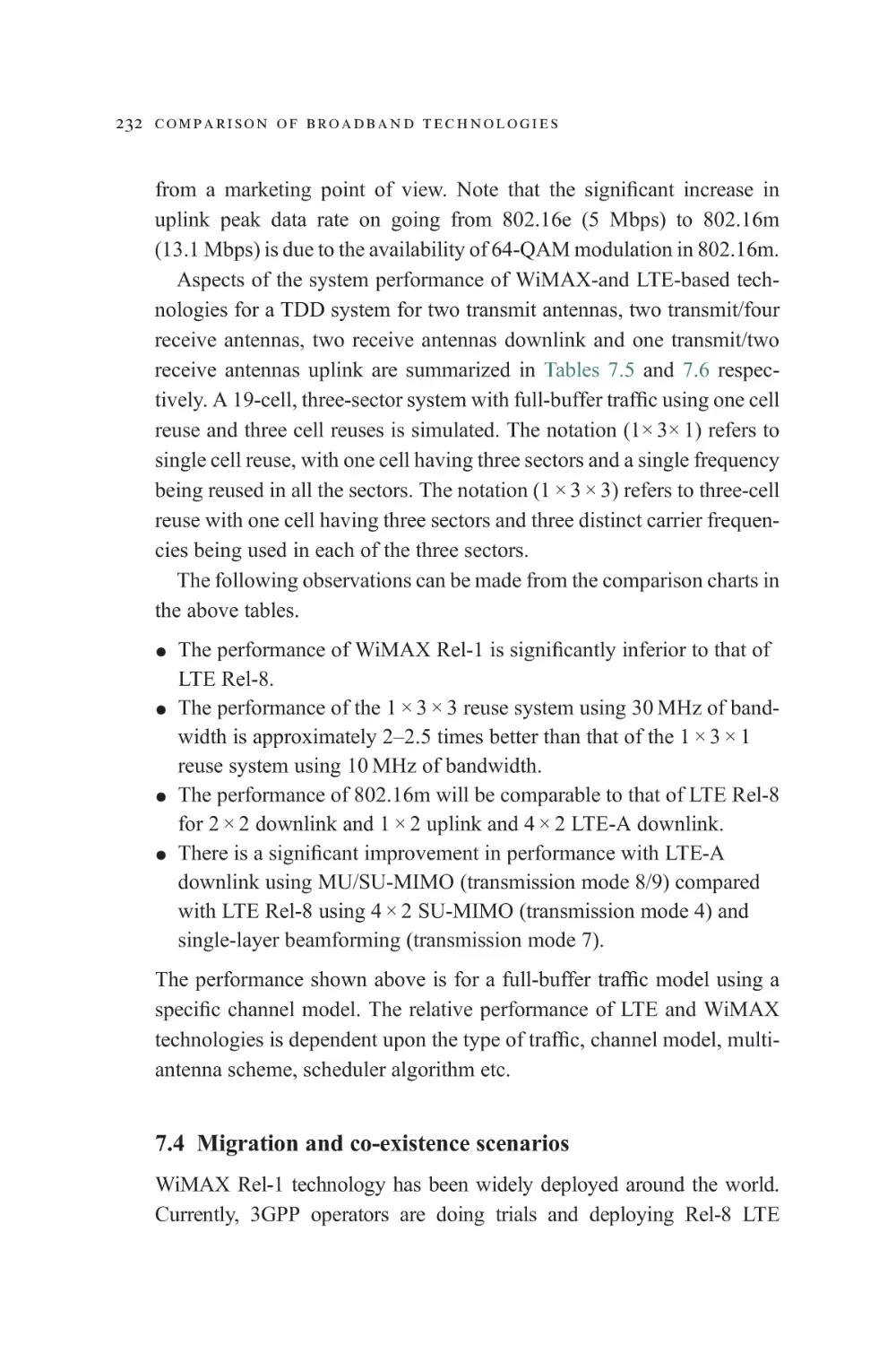 7.4 Migration and co-existence scenarios