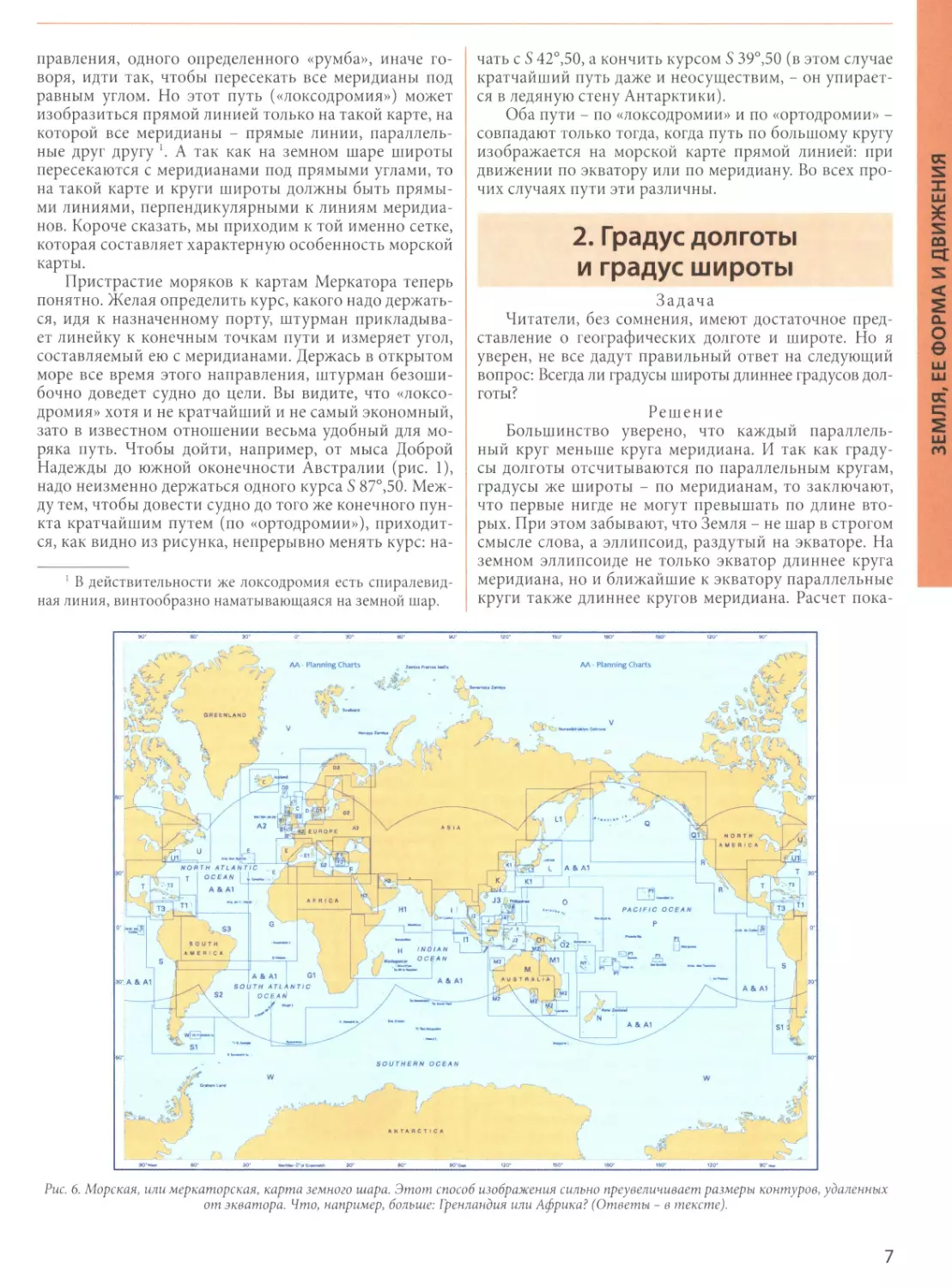 2. Градус долготы и градус широты