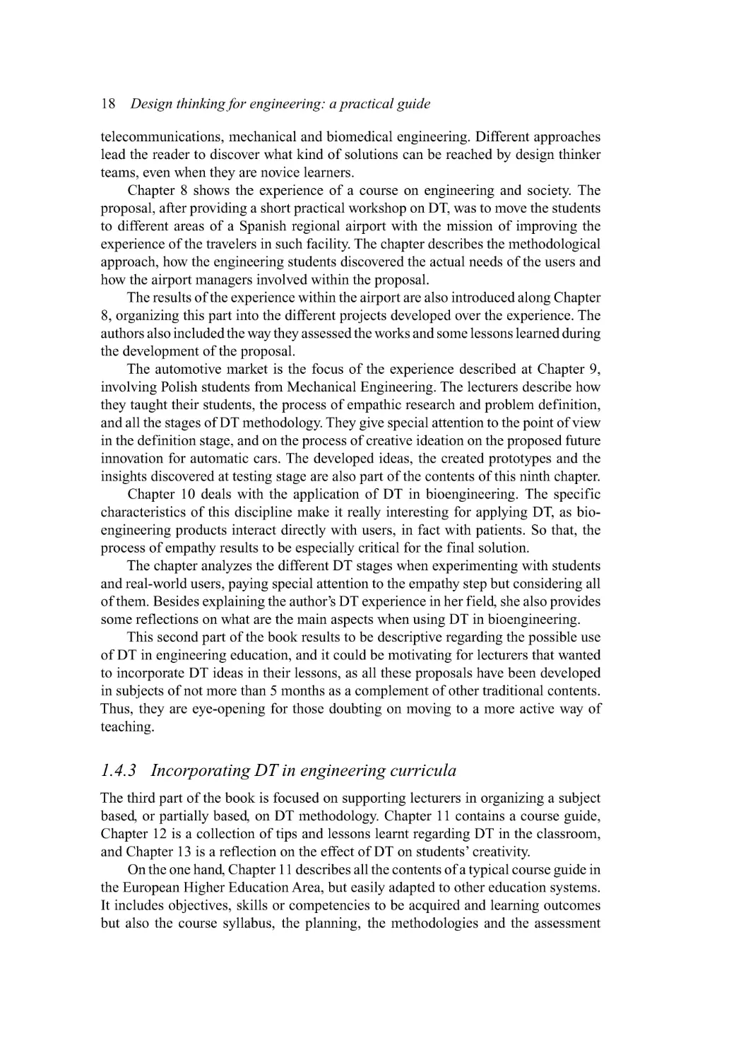 1.4.3 Incorporating DT in engineering curricula