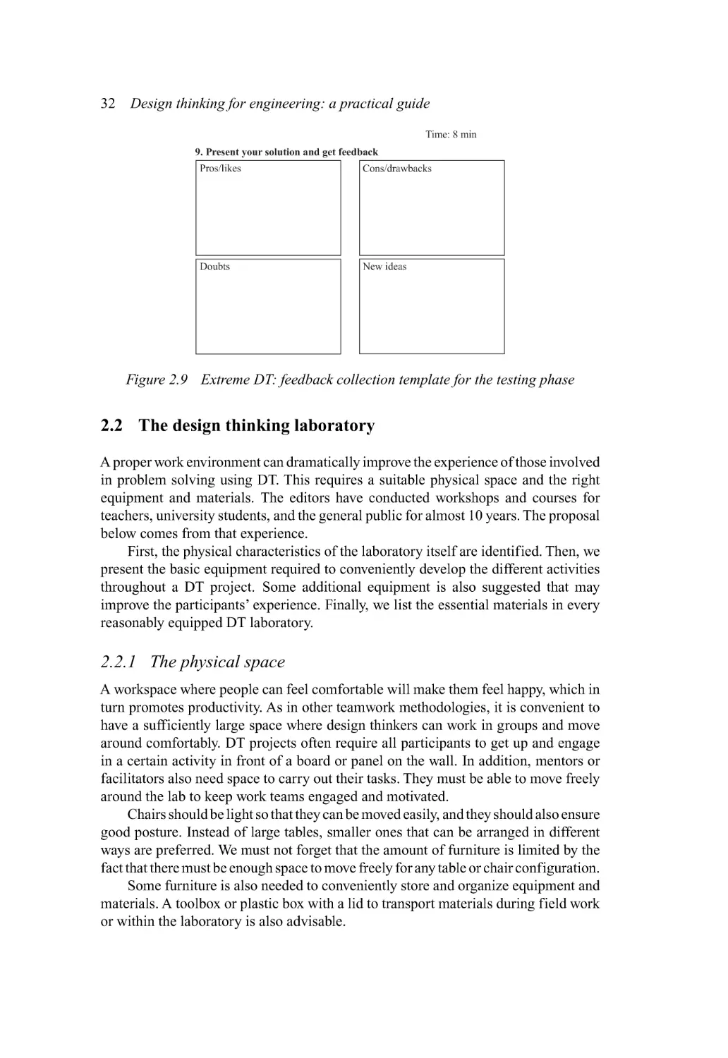 2.2 The design thinking laboratory
2.2.1 The physical space