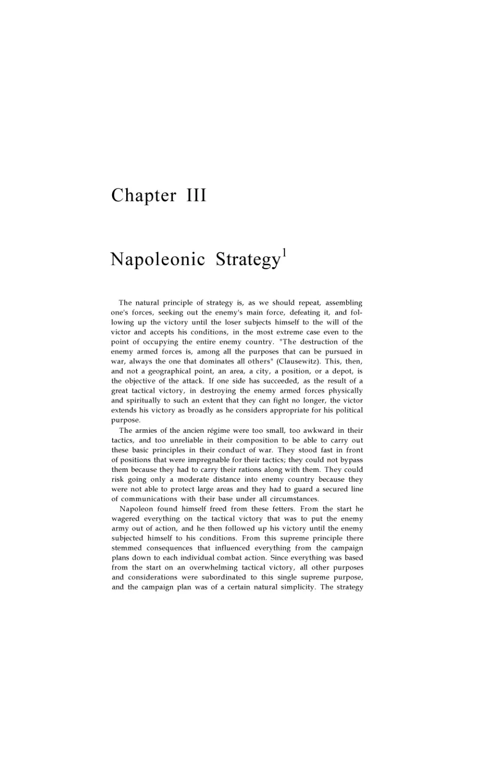 Napoleonic Strategy
