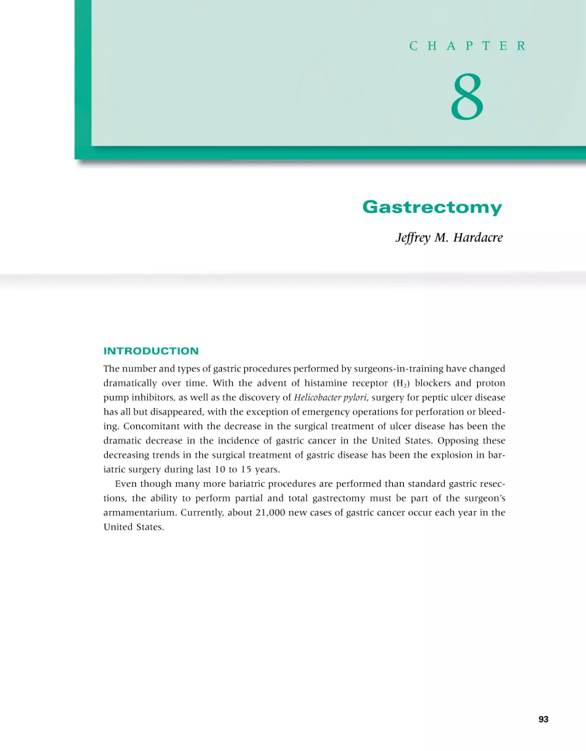 8 Gastrectomy
Introduction