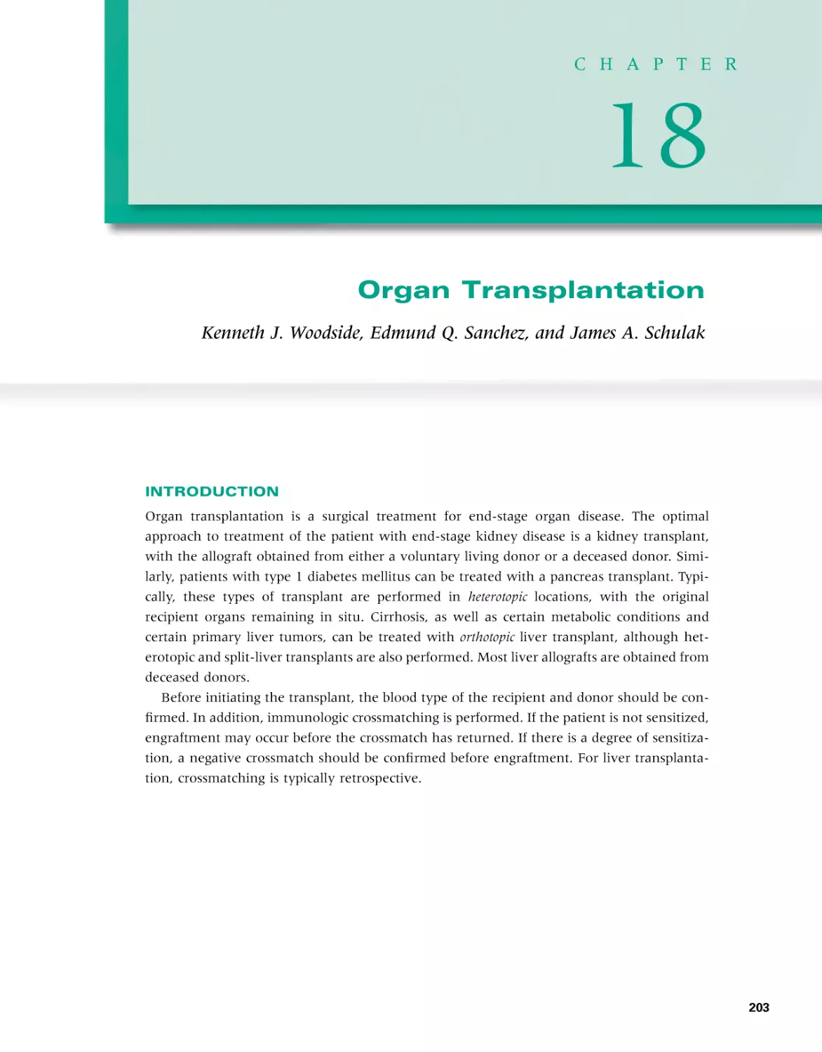 18 Organ Transplantation
Introduction