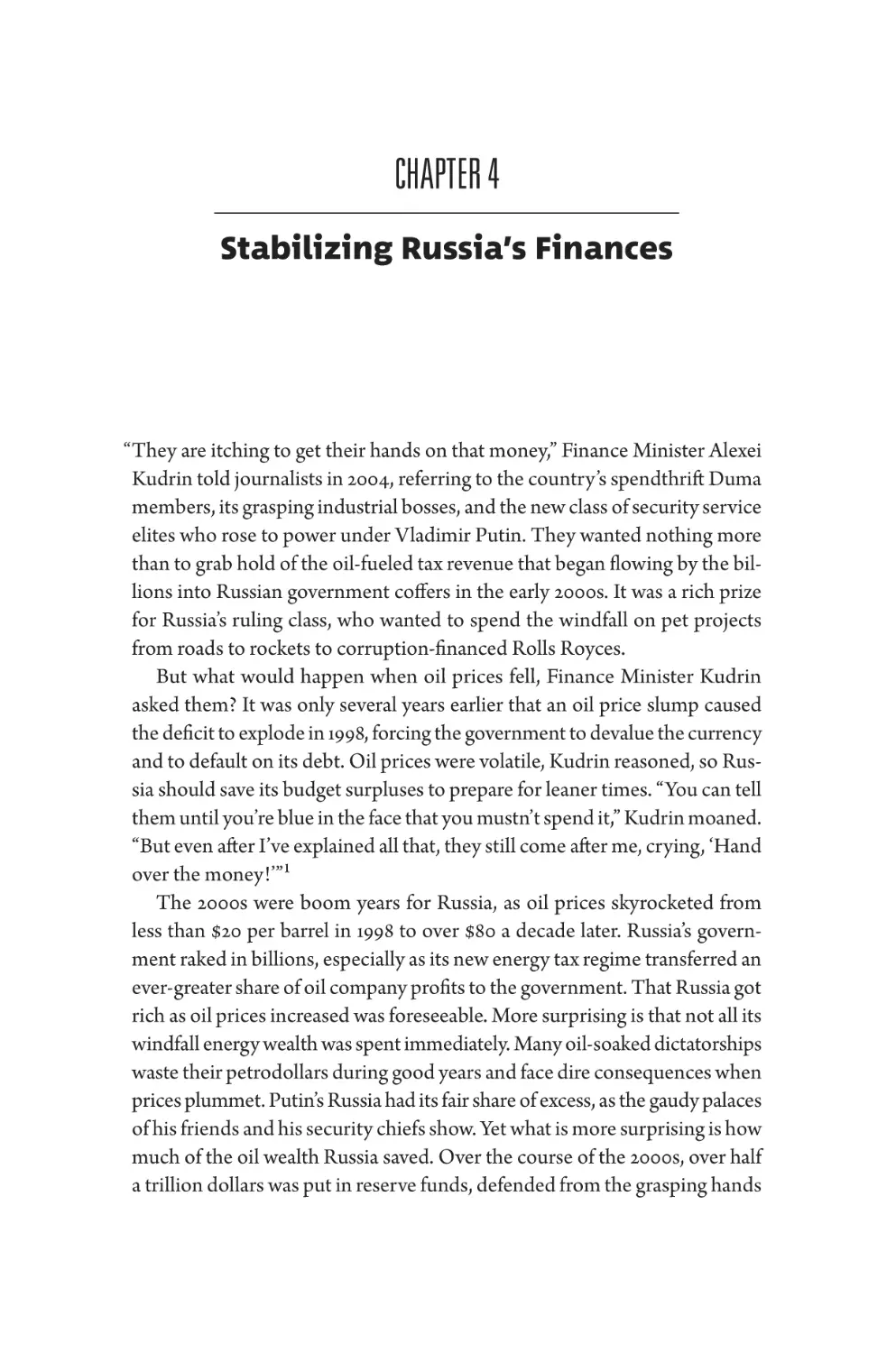 4 Stabilizing Russia’s Finances