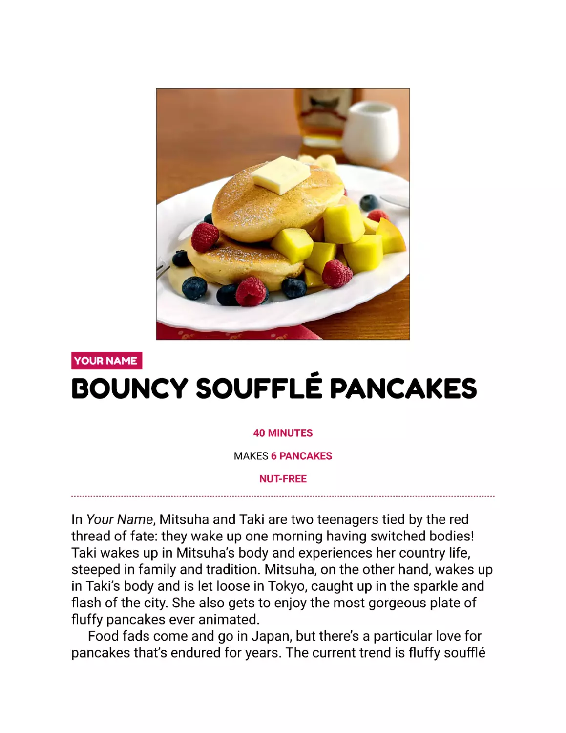 Bouncy Soufflé Pancakes