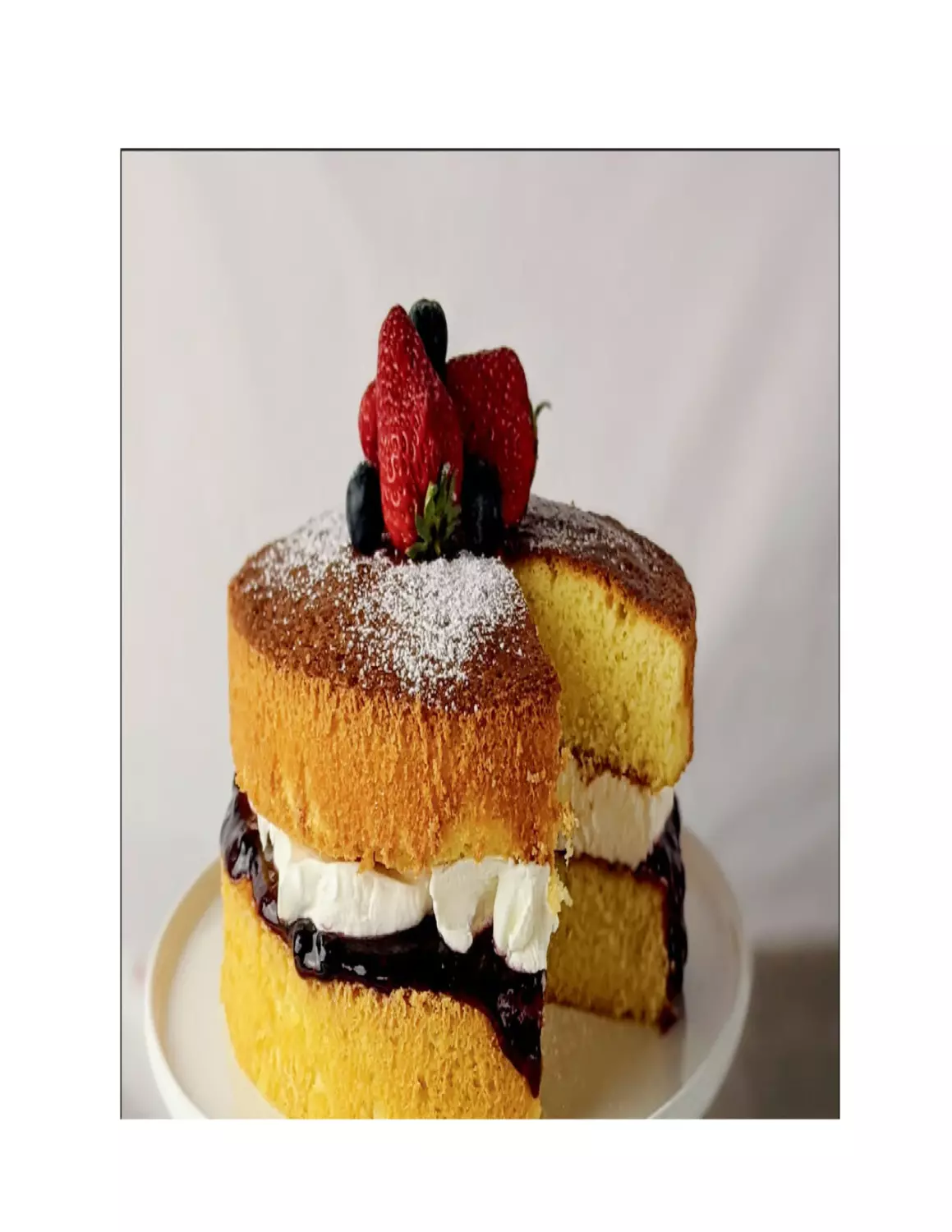 Mixed Berry Victoria Sponge Cake