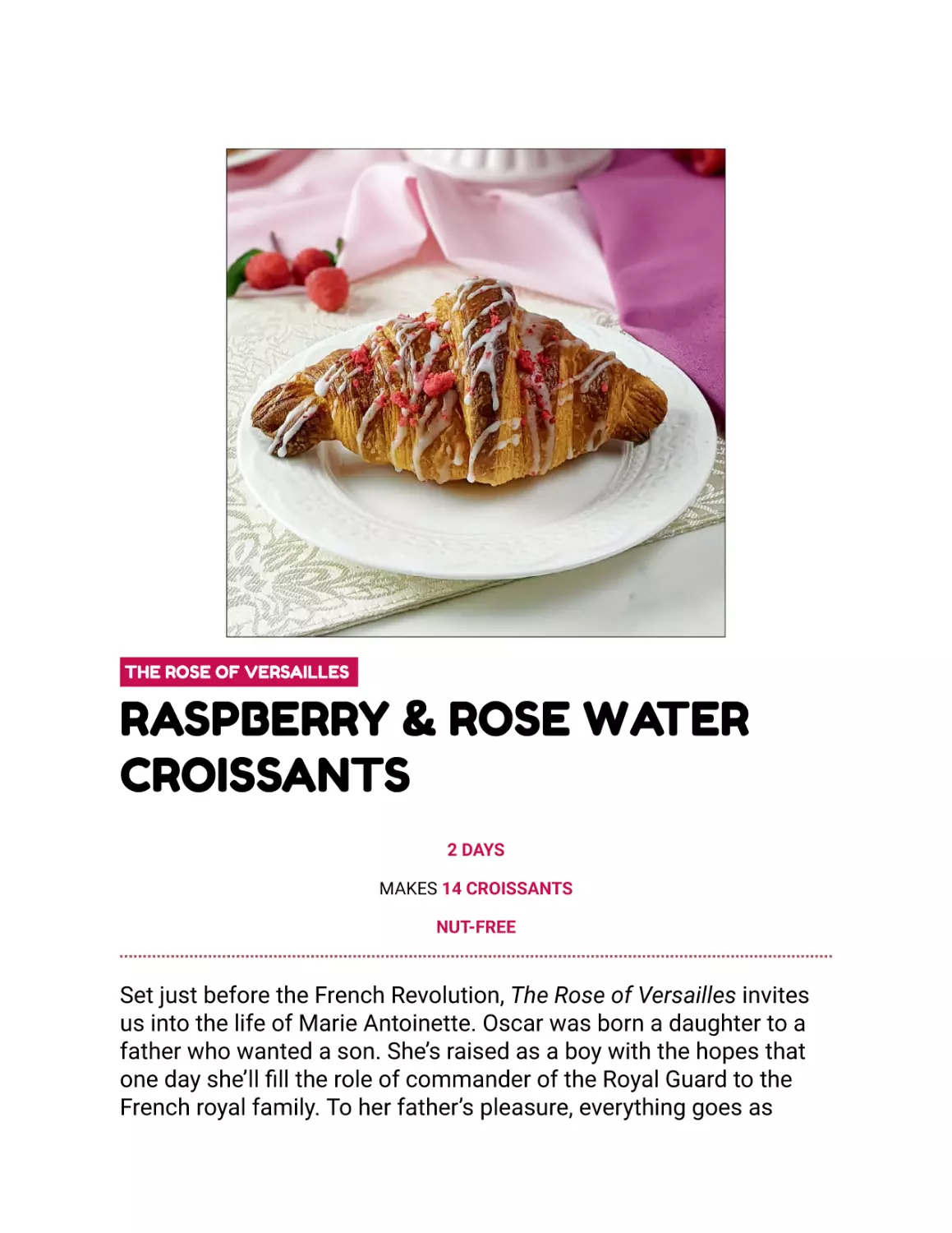 Raspberry & Rose Water Croissants