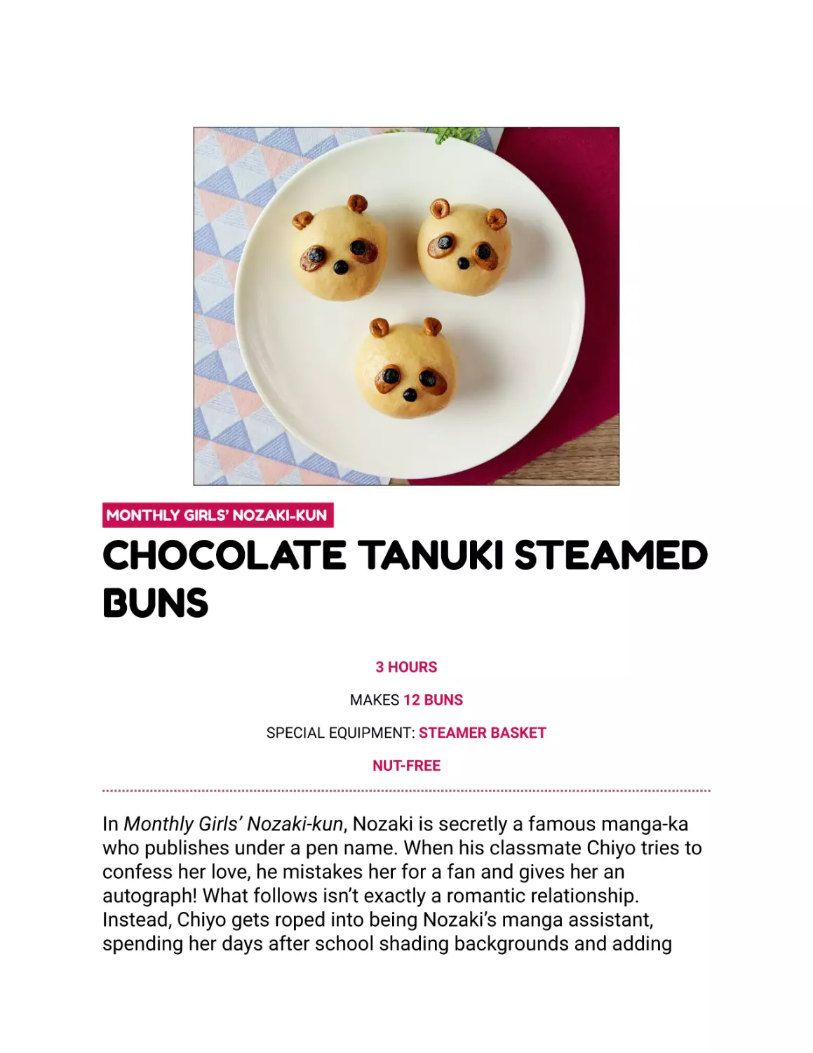 Chocolate Tanuki Steamed Buns