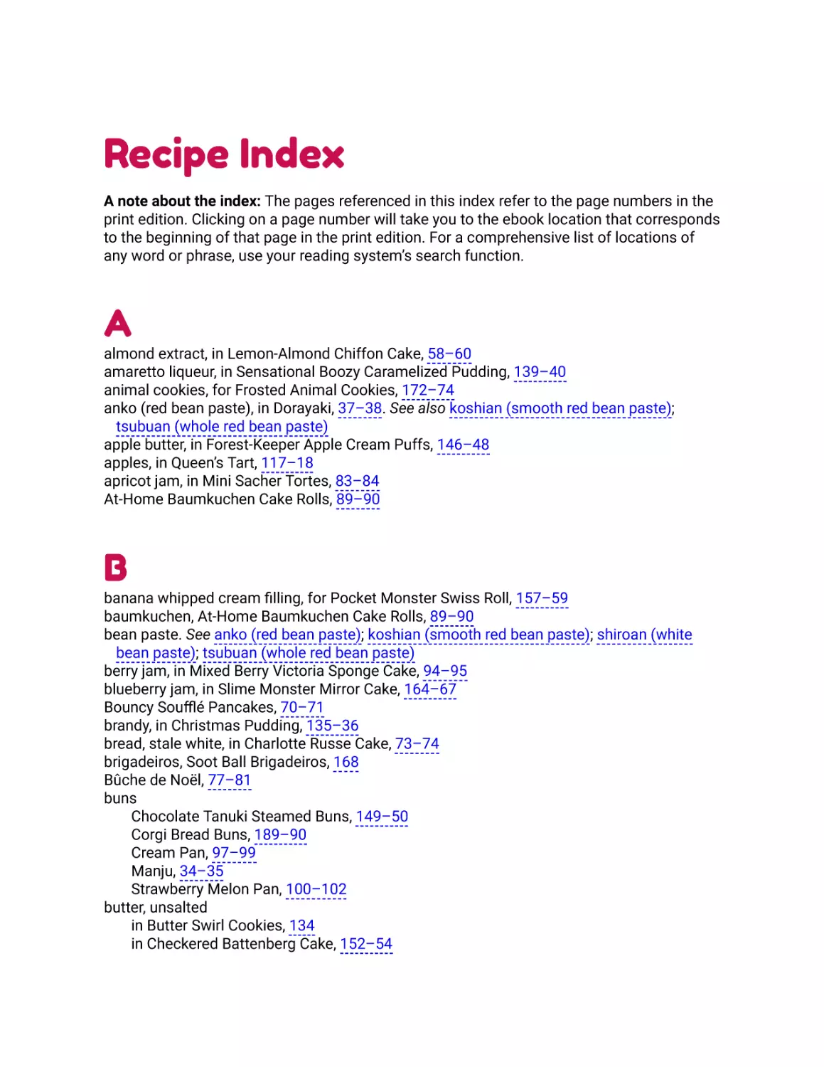 Recipe Index