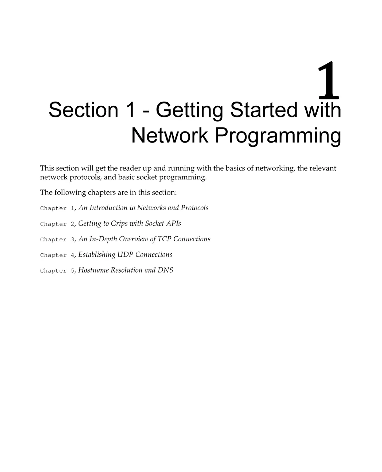 Section 1 - Getting Started with Network Programming