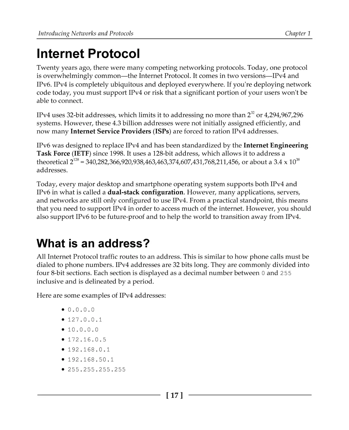 Internet Protocol
What is an address?