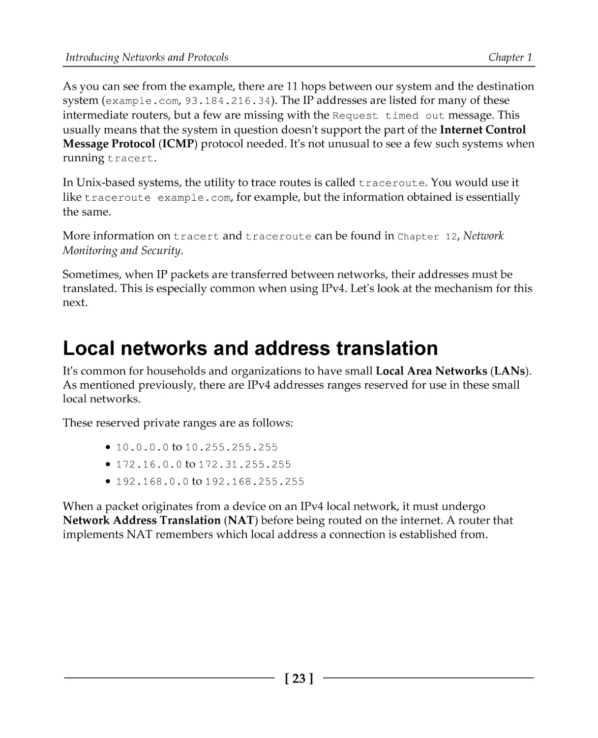 Local networks and address translation