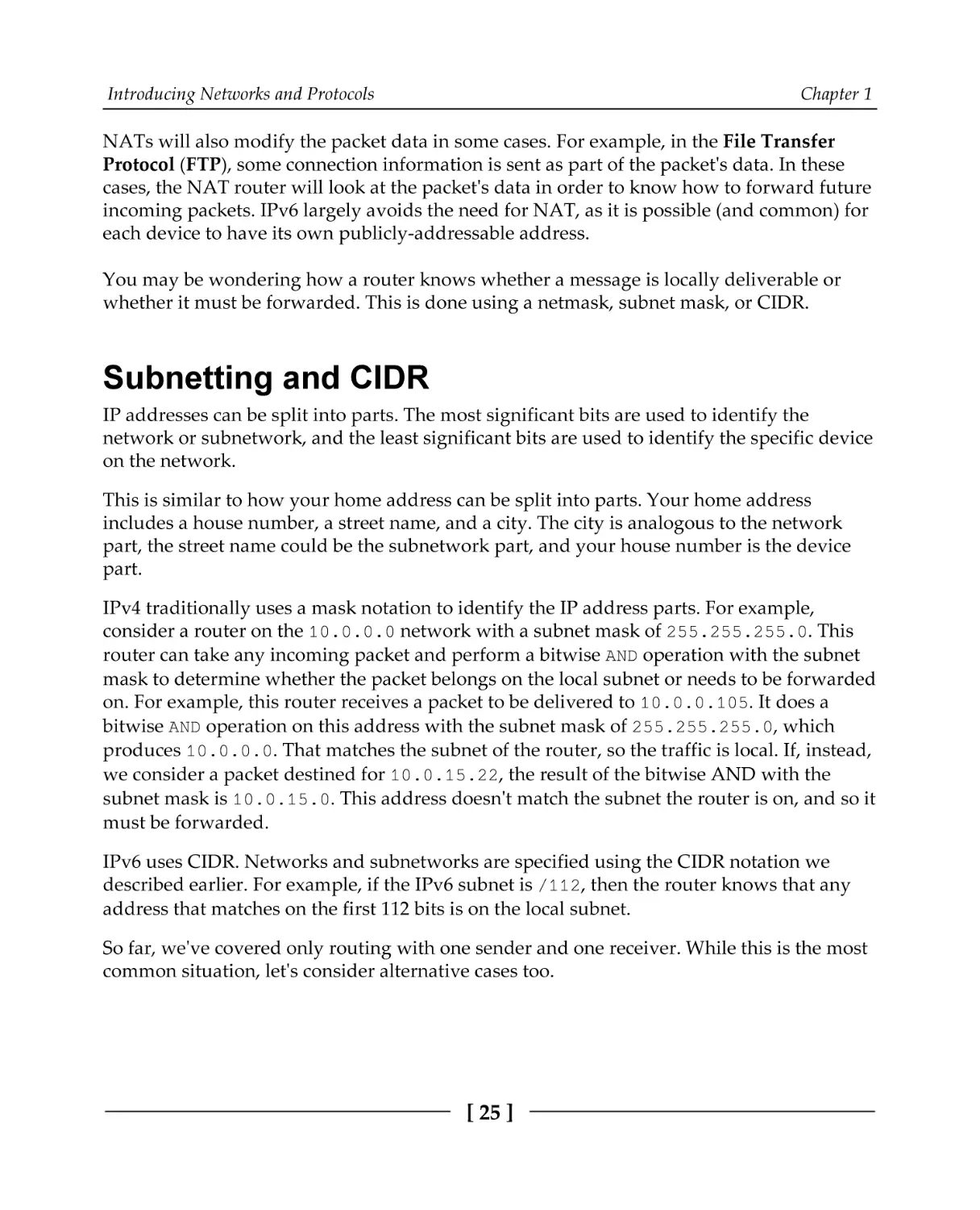 Subnetting and CIDR