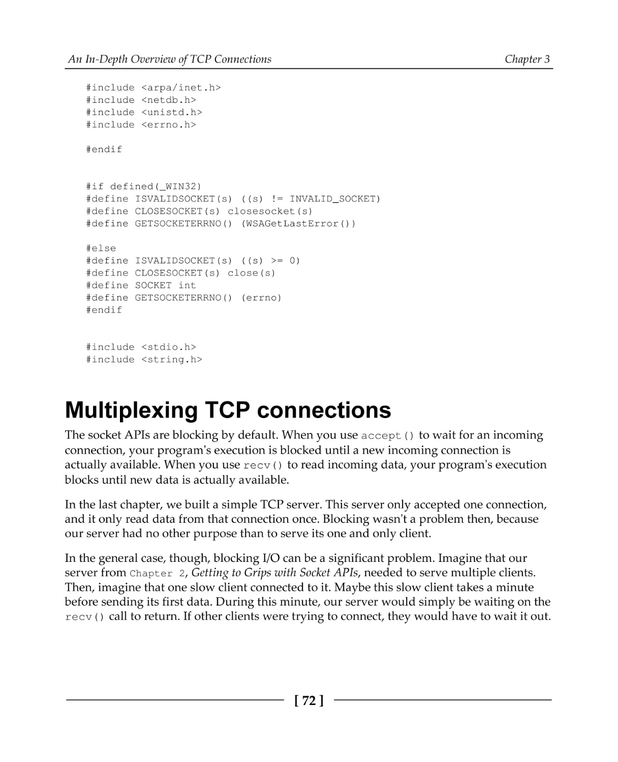 Multiplexing TCP connections