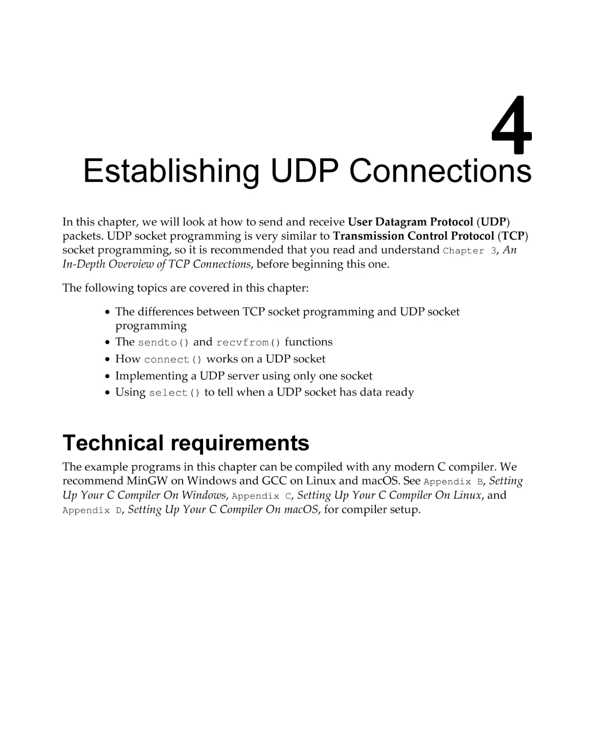 Chapter 4
Technical requirements