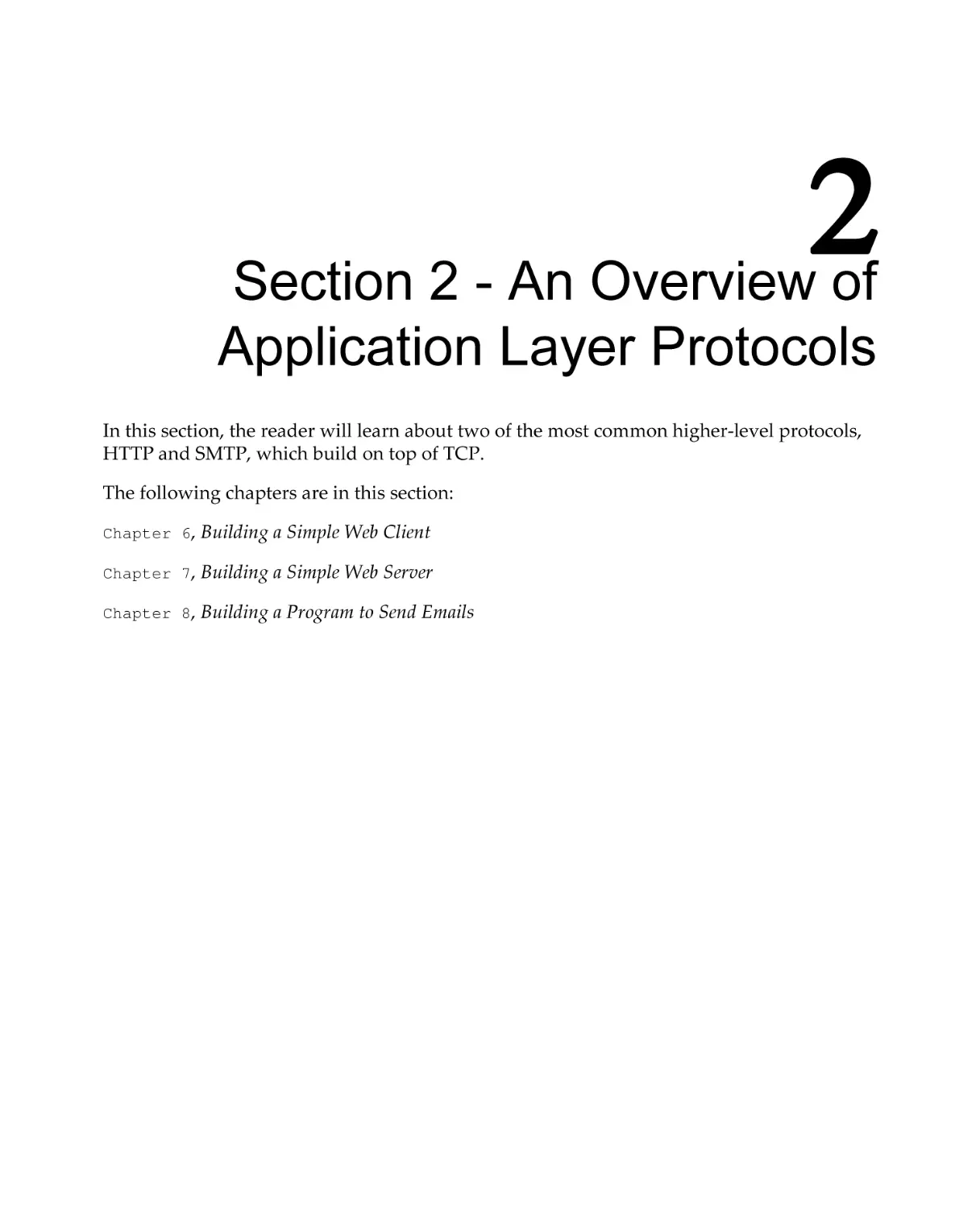 Section 2 - An Overview of Application Layer Protocols