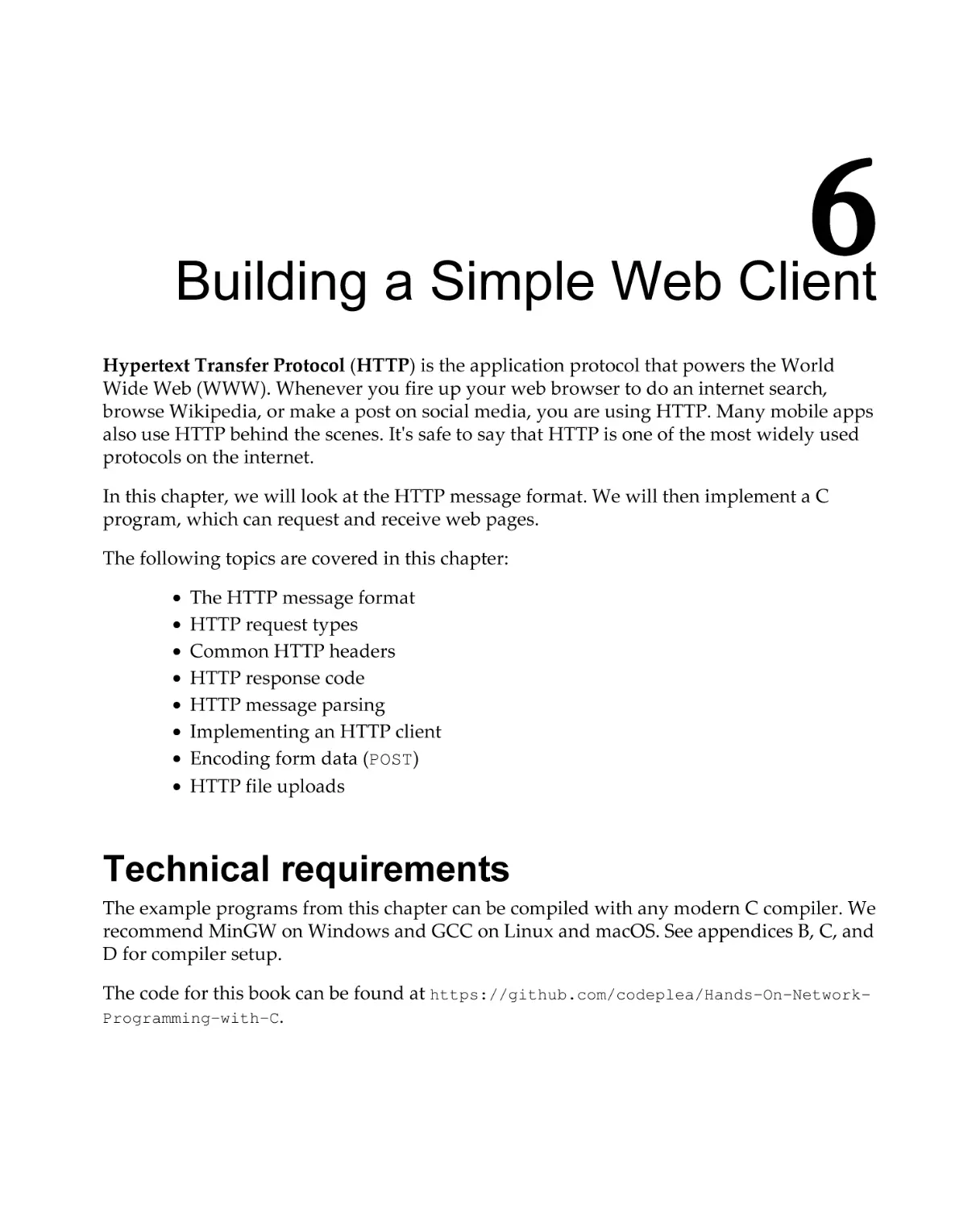 Chapter 6
Technical requirements