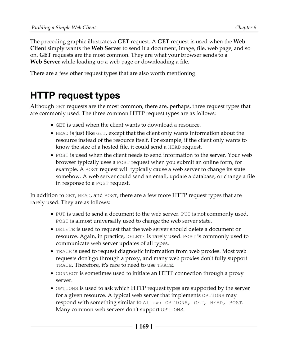 HTTP request types