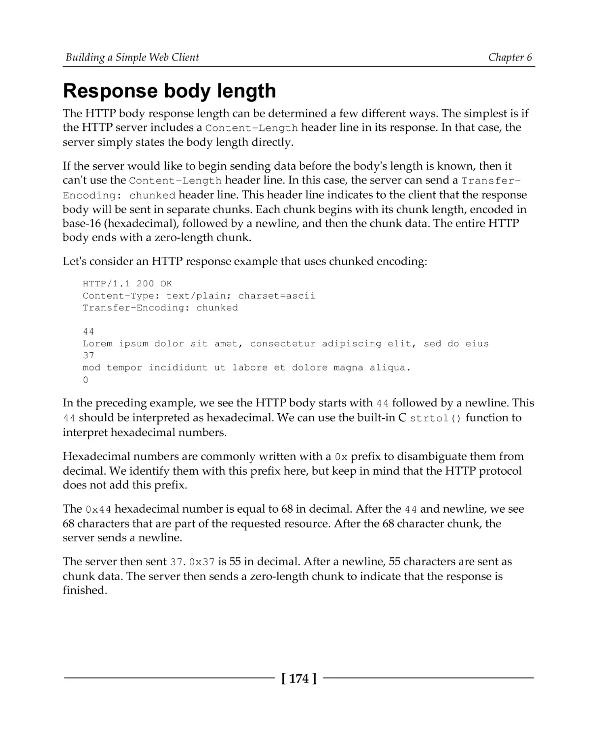 Response body length