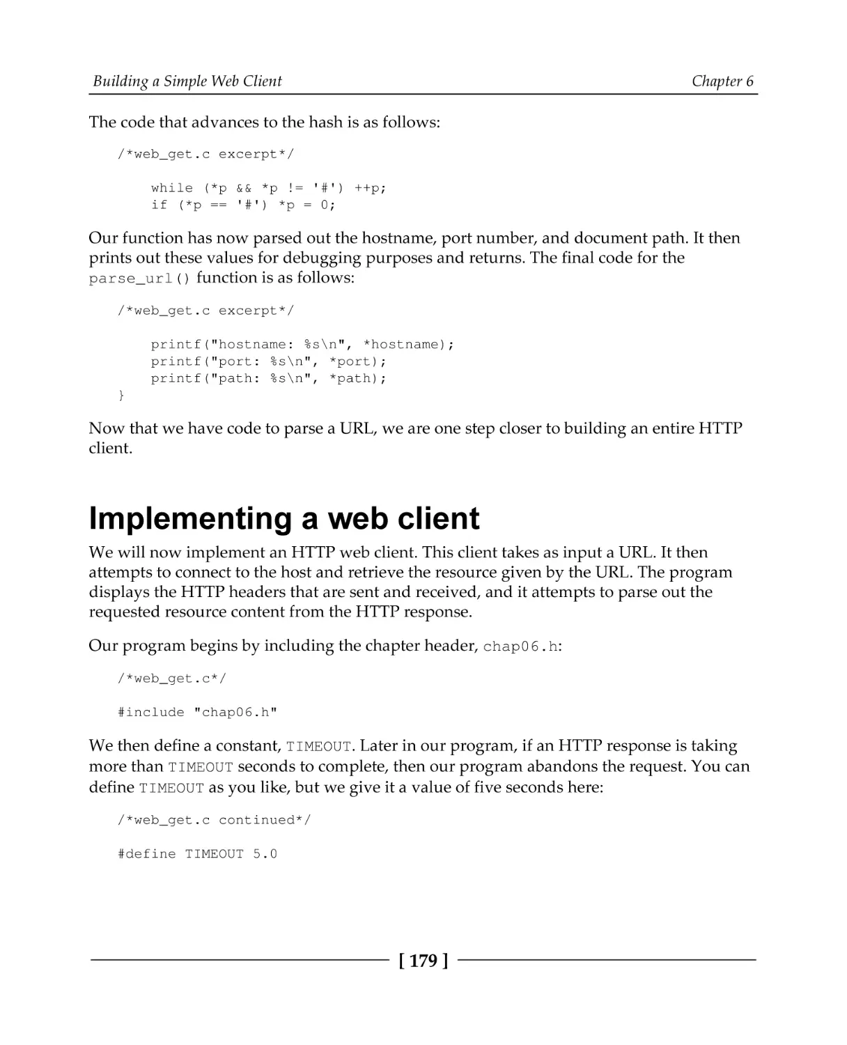 Implementing a web client