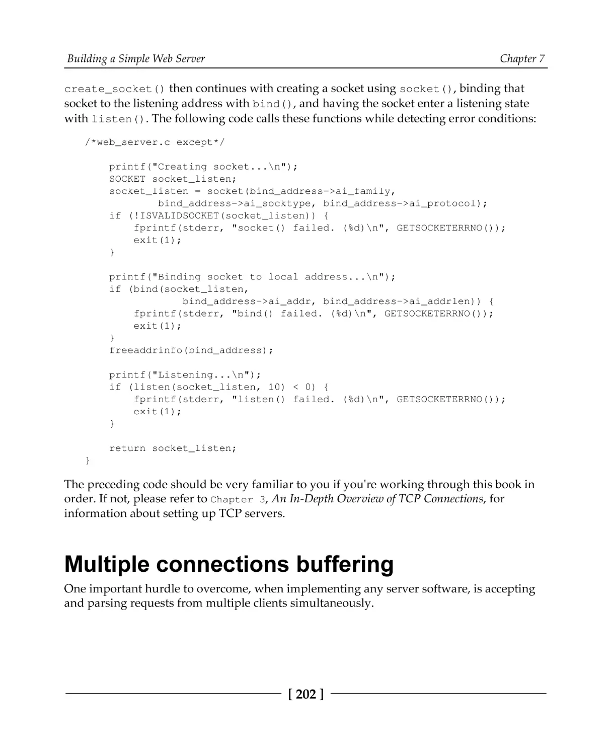 Multiple connections buffering