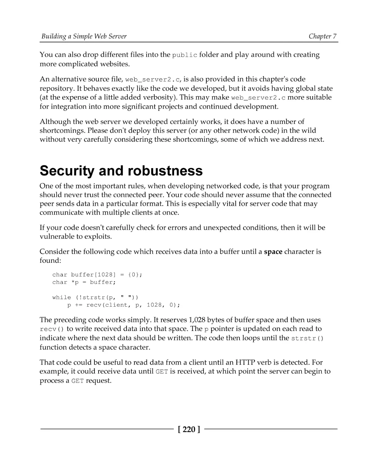 Security and robustness