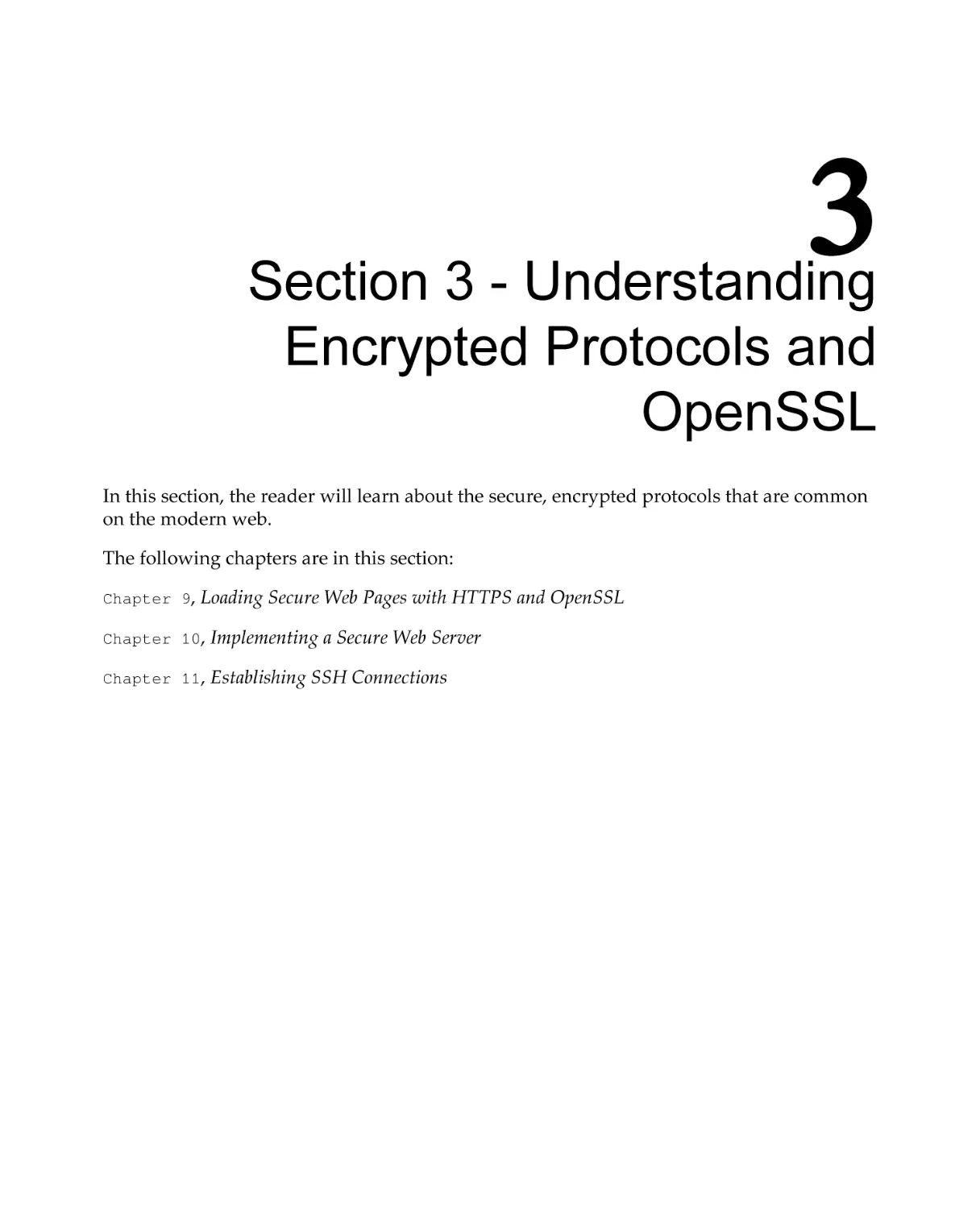 Section 3 - Understanding Encrypted Protocols and OpenSSL