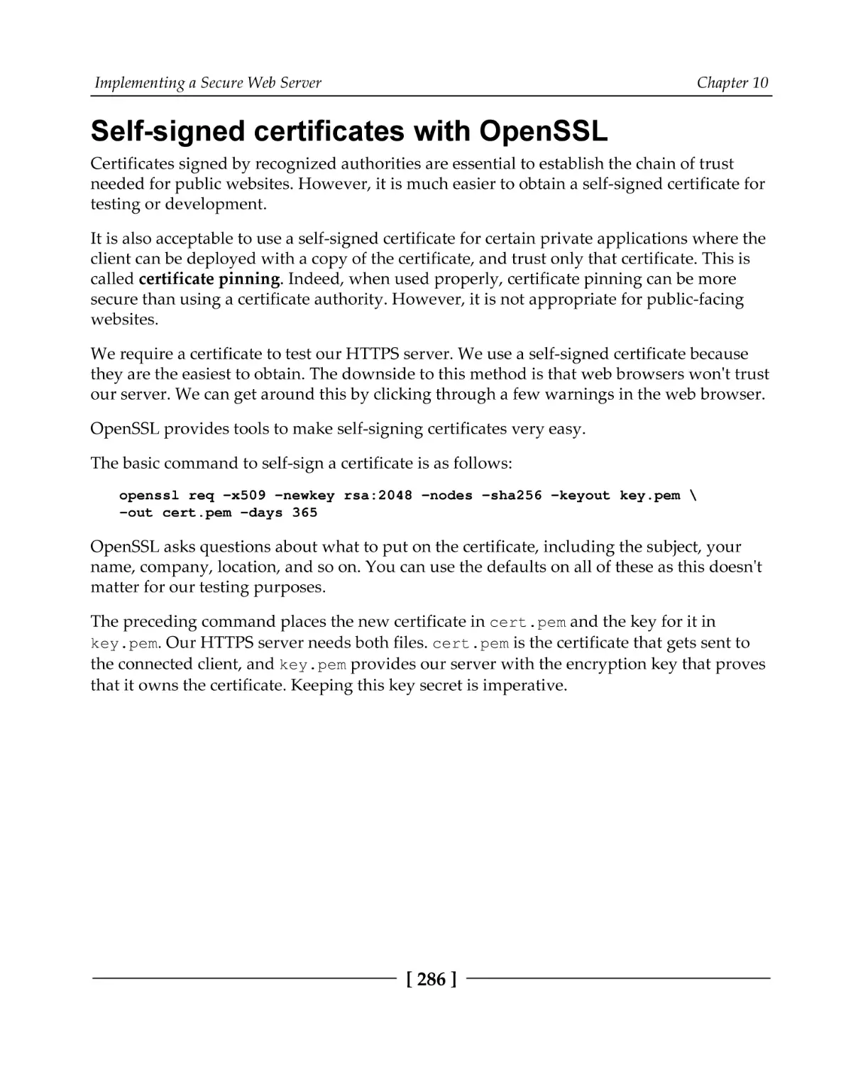 Self-signed certificates with OpenSSL