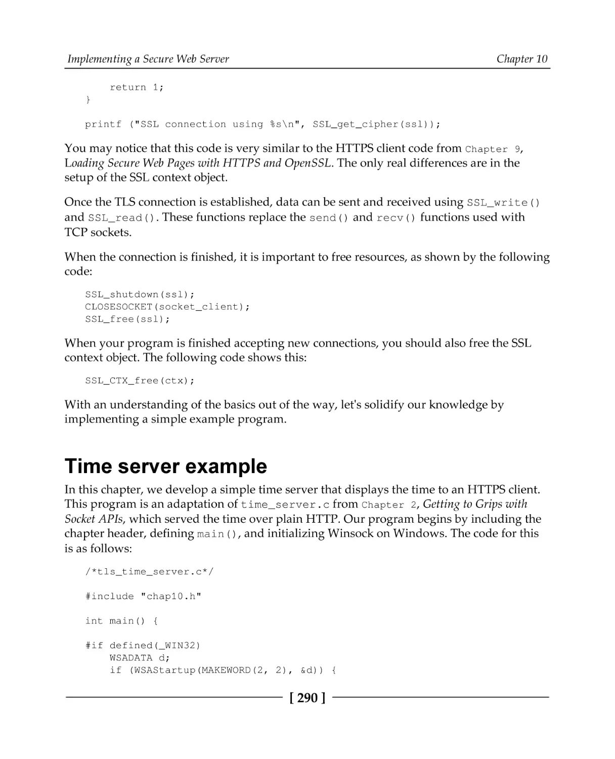 Time server example