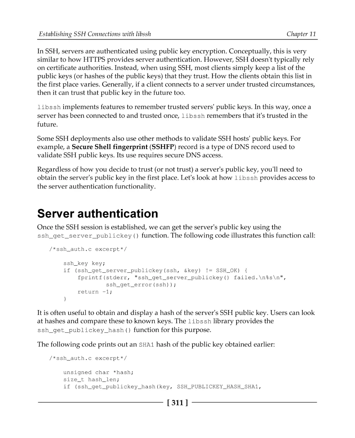 Server authentication