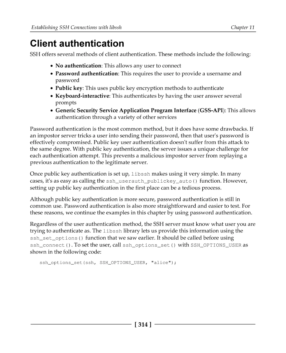 Client authentication