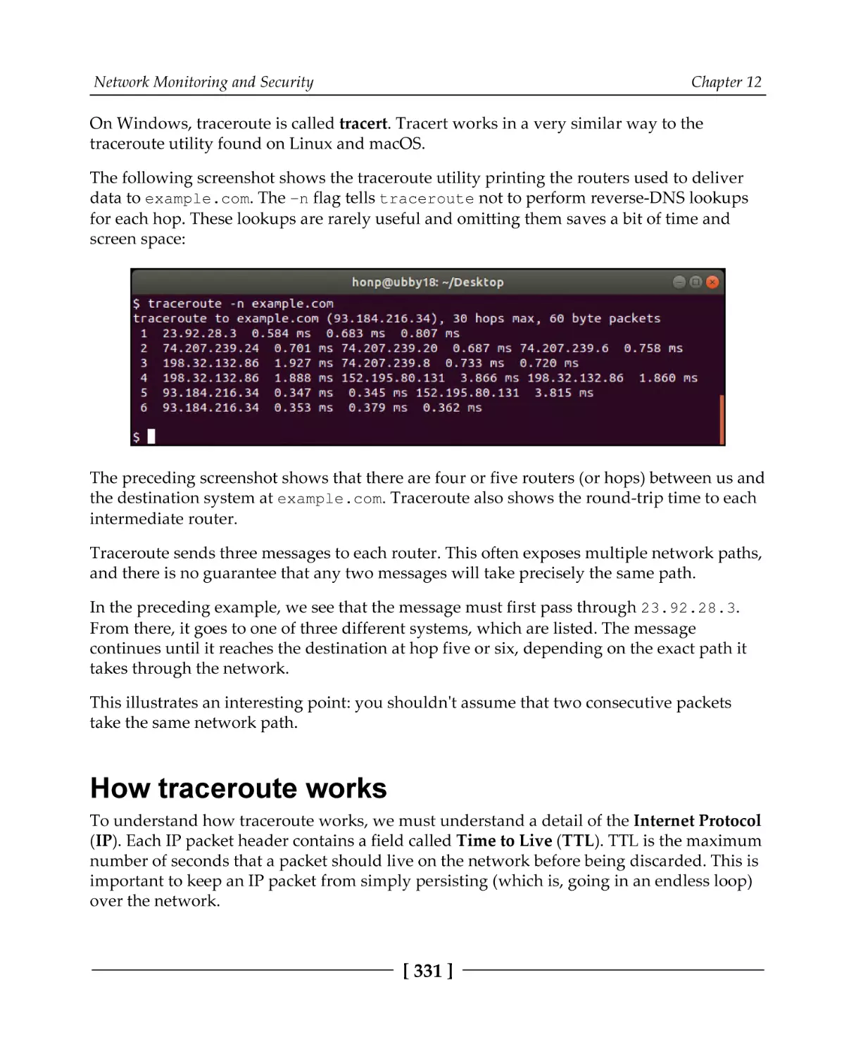 How traceroute works