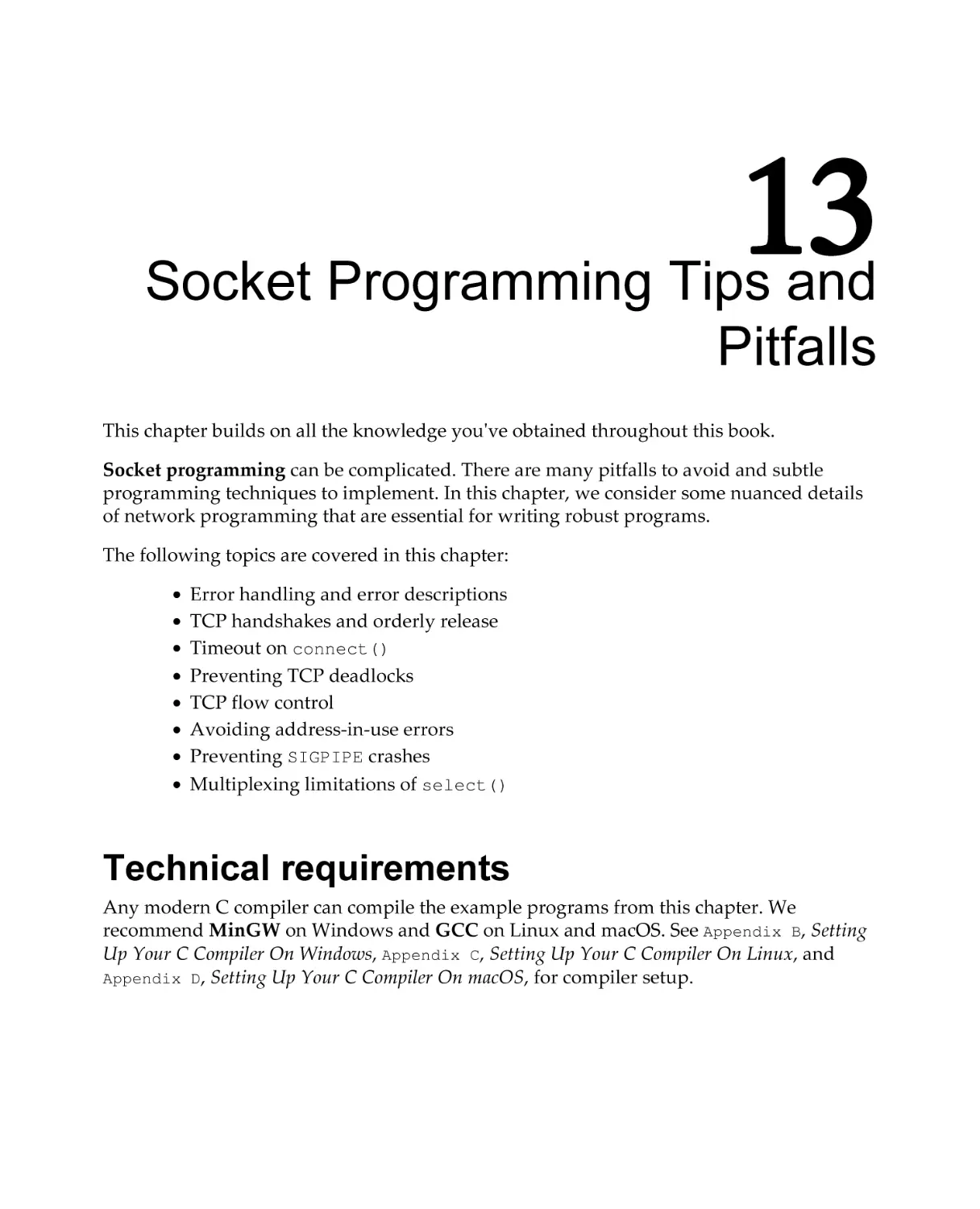 Chapter 13
Technical requirements