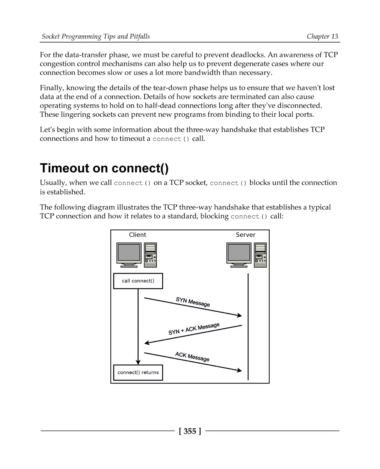 Timeout on connect()